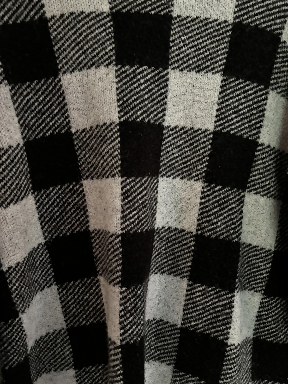 Designer Cozy Loft Black and White Checkered Cardigan XL Size XL / US 12-14 / IT 48-50 - 6 Thumbnail