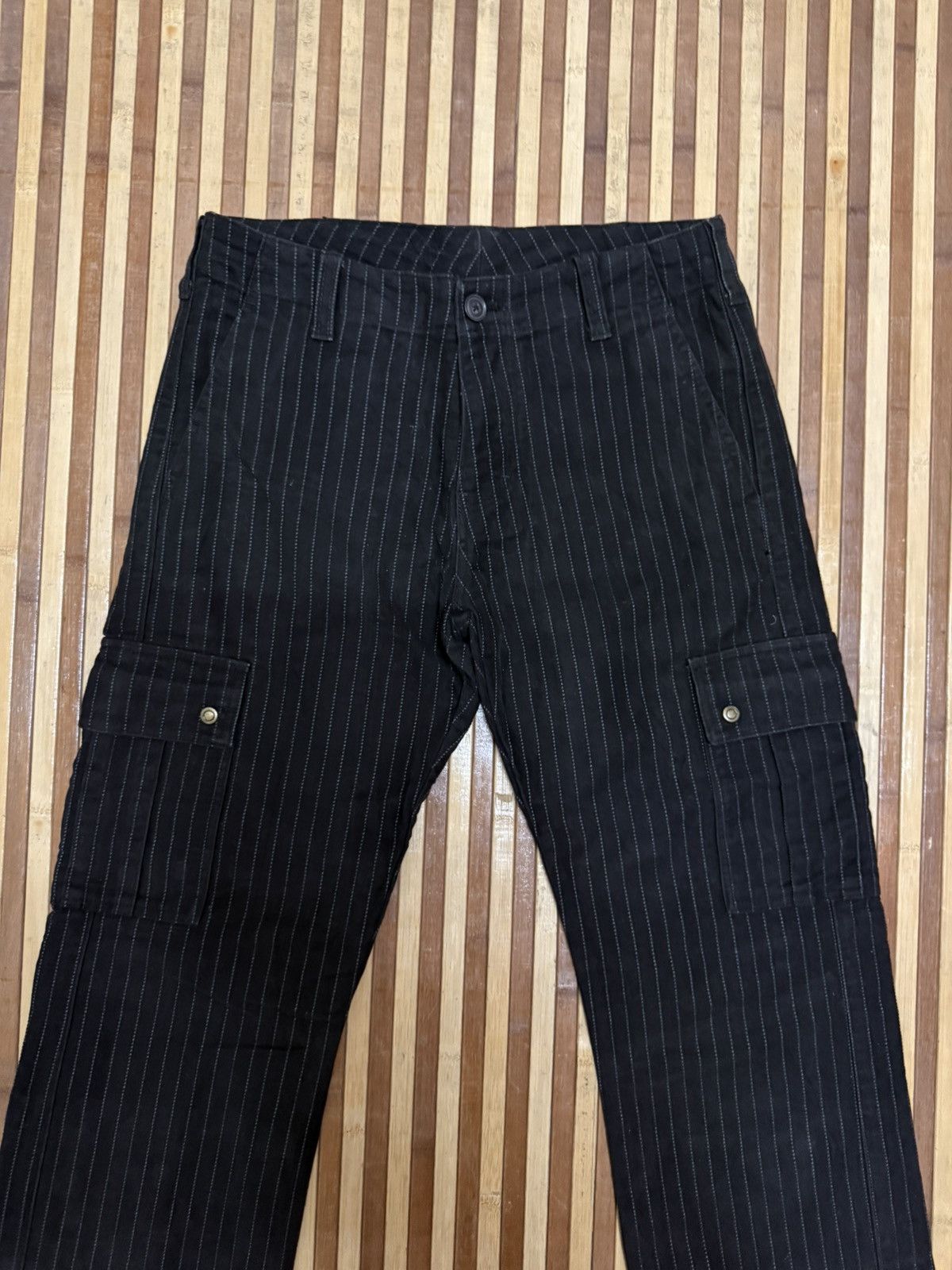 Japanese Brand Japanese Brand Striped Cargo Pants Trousers Multipocket Size US 28 / EU 44 - 2 Thumbnail
