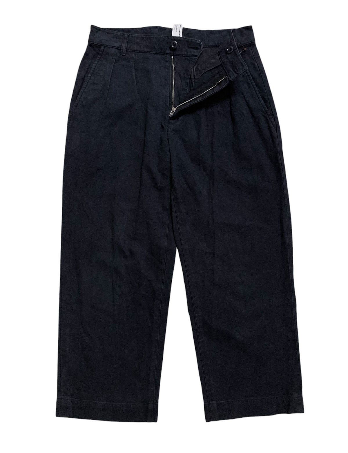 Margaret Howell Margaret Howell Cropped Navy Wide Pant Size 28" / US 6 / IT 42 - 1 Thumbnail