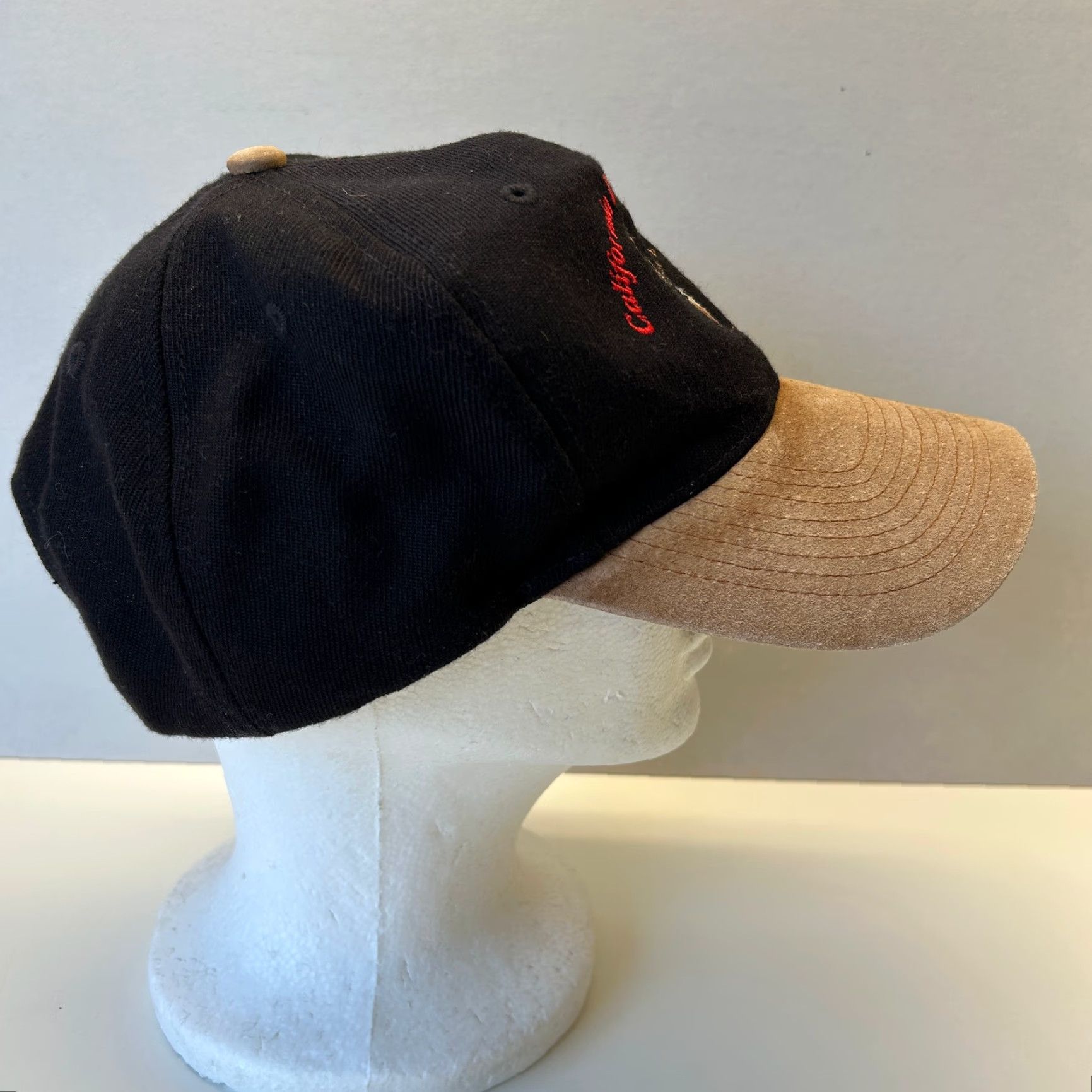 Vintage VINTAGE Otto California Deer Association Hat Black Snapback Dad Leather Bill Hunting Adjustable One Size Men Black Deer Hat Size ONE SIZE - 3 Thumbnail