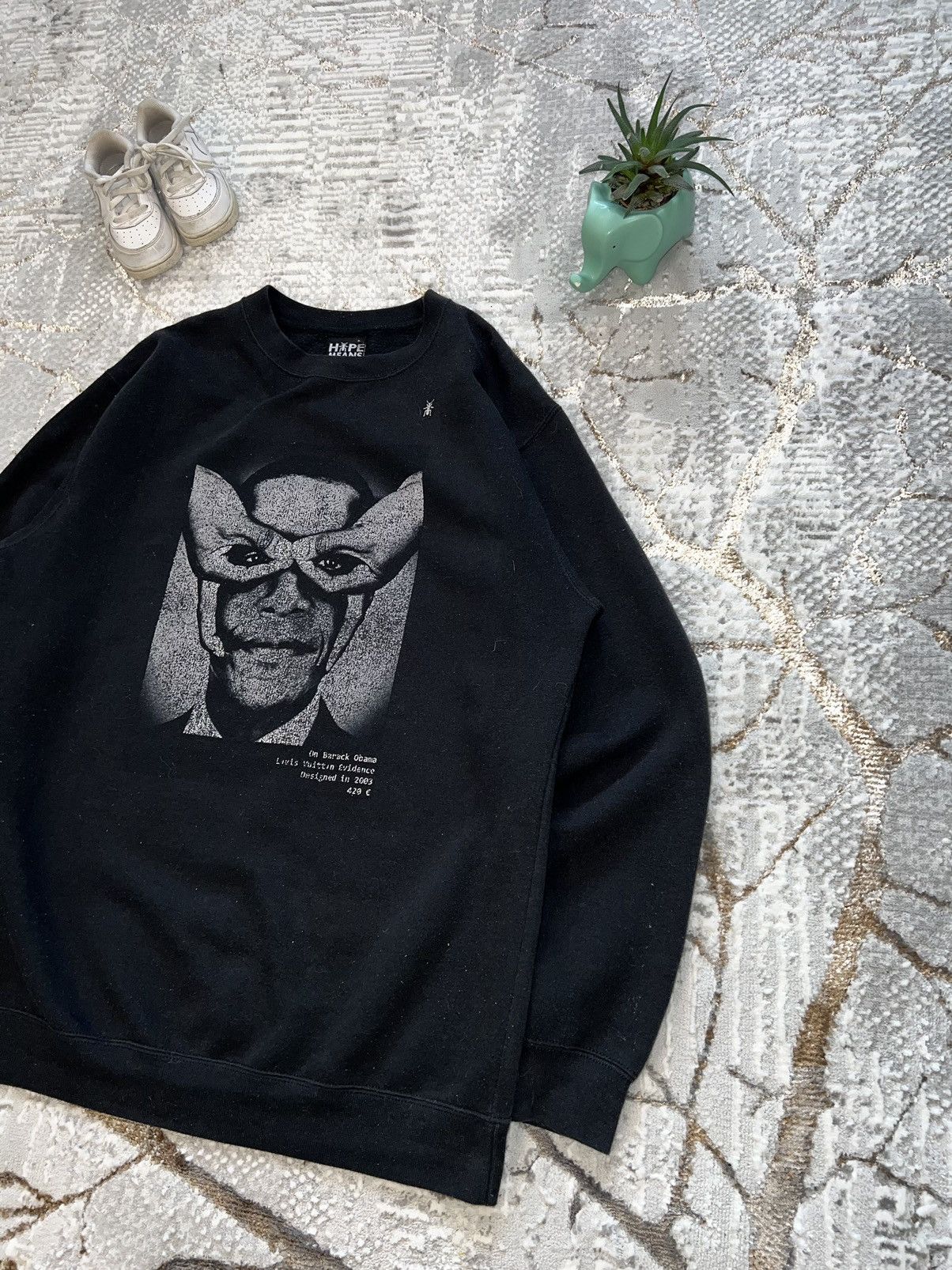 Hype Means Nothing × Vintage HYPE MEANS NOTHING BARACK OBAMA SWEATSHIRT Y2K SWEATSHIRT Size US L / EU 52-54 / 3 - 2 Thumbnail