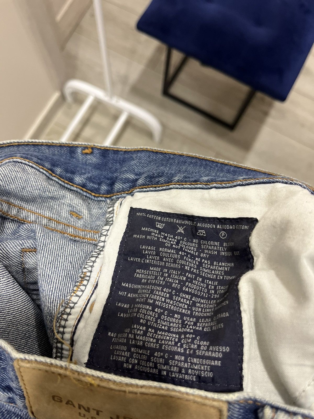 Gant Vintage GANT Jeans Straight Made in Italy Regular Fit Navy Size US 36 / EU 52 - 8 Thumbnail