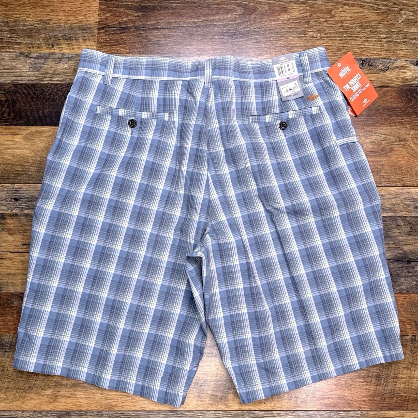 Dockers Dockers Bermuda Short Mens 38 Blue Plaid Pacific Collection Classic Fit New Size US 38 / EU 54 - 2 Thumbnail