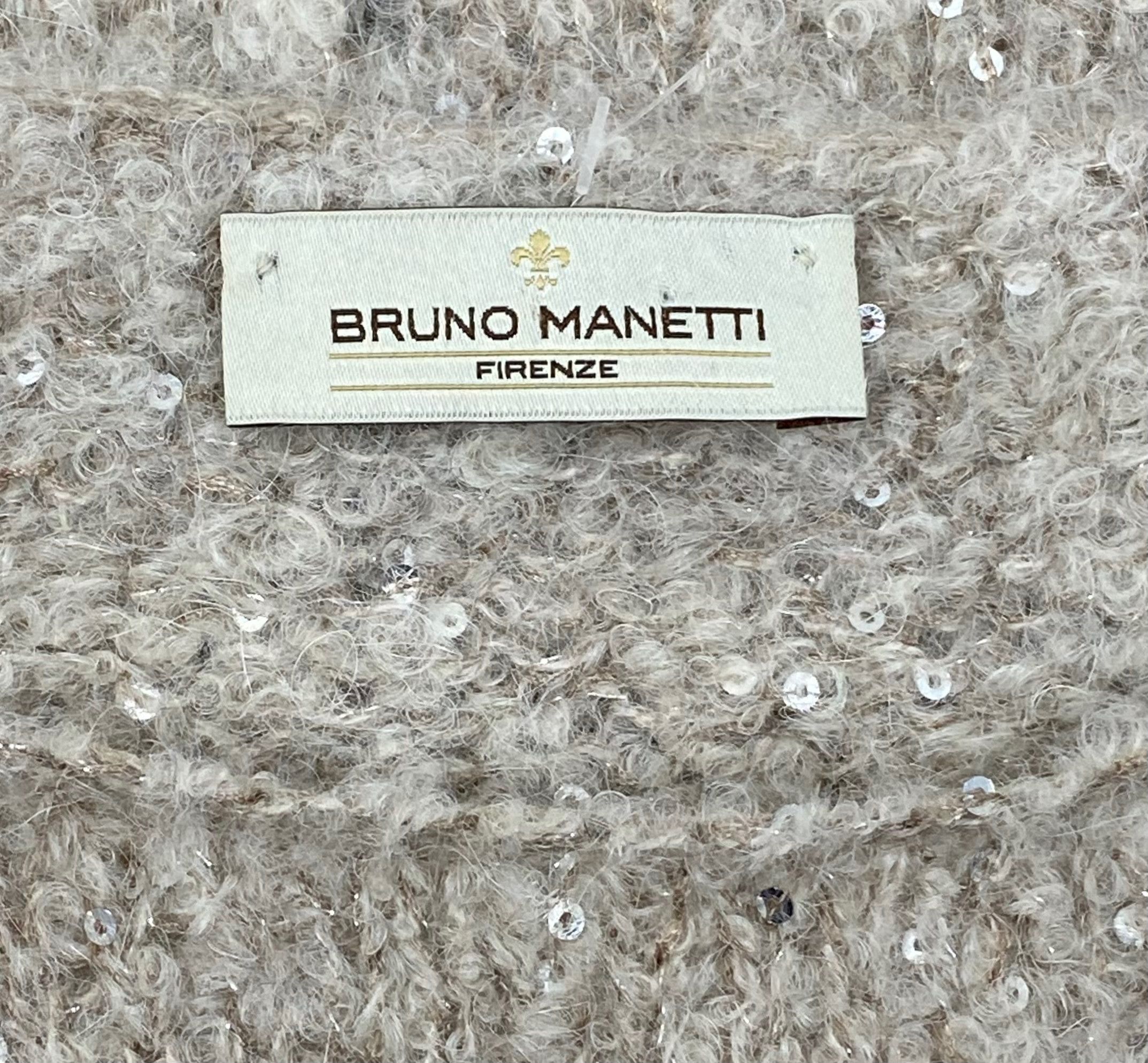 Bruno Manetti Firenze Sequin Alpaca-Mohair sweater size 44