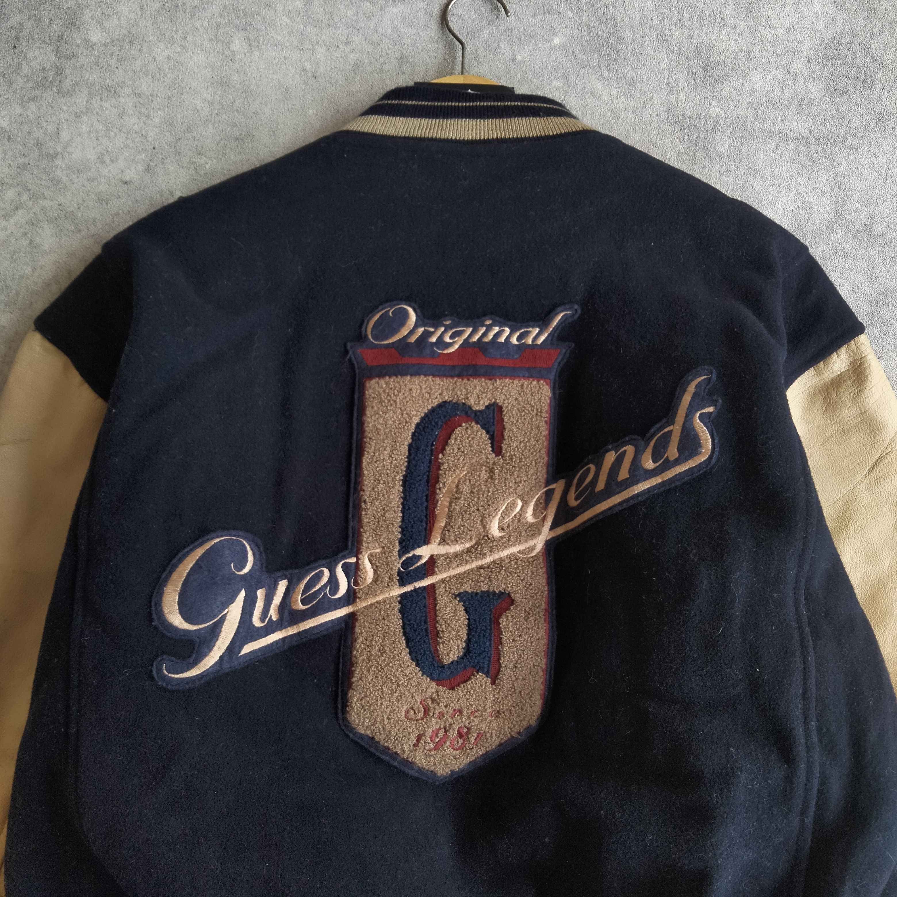 Guess Vintage Guess Legends Varsity Hand Leather jacket Size US S / EU 44-46 / 1 - 2 Thumbnail