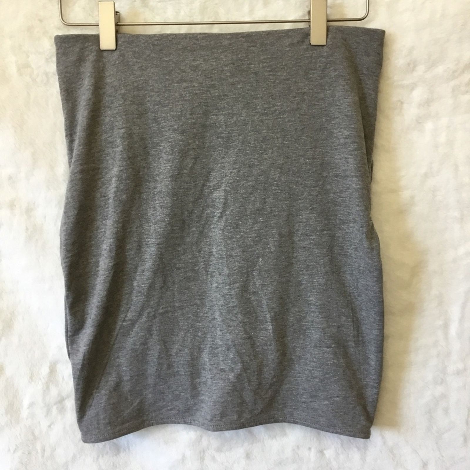 Divided H&M Divided Gray Ruched Fitted Mini Skirt Size 26" / US 2 / IT 38 - 3 Thumbnail