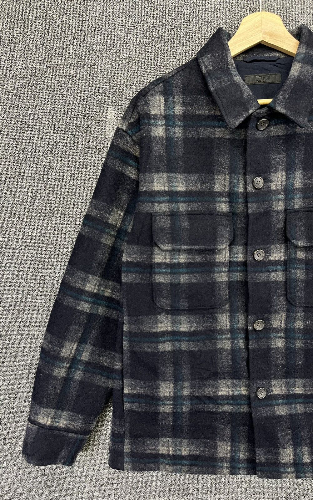 Flannel Vintage Uniqlo Shadow Plaid Button Up Flannel Jacket Size US M / EU 48-50 / 2 - 3 Thumbnail