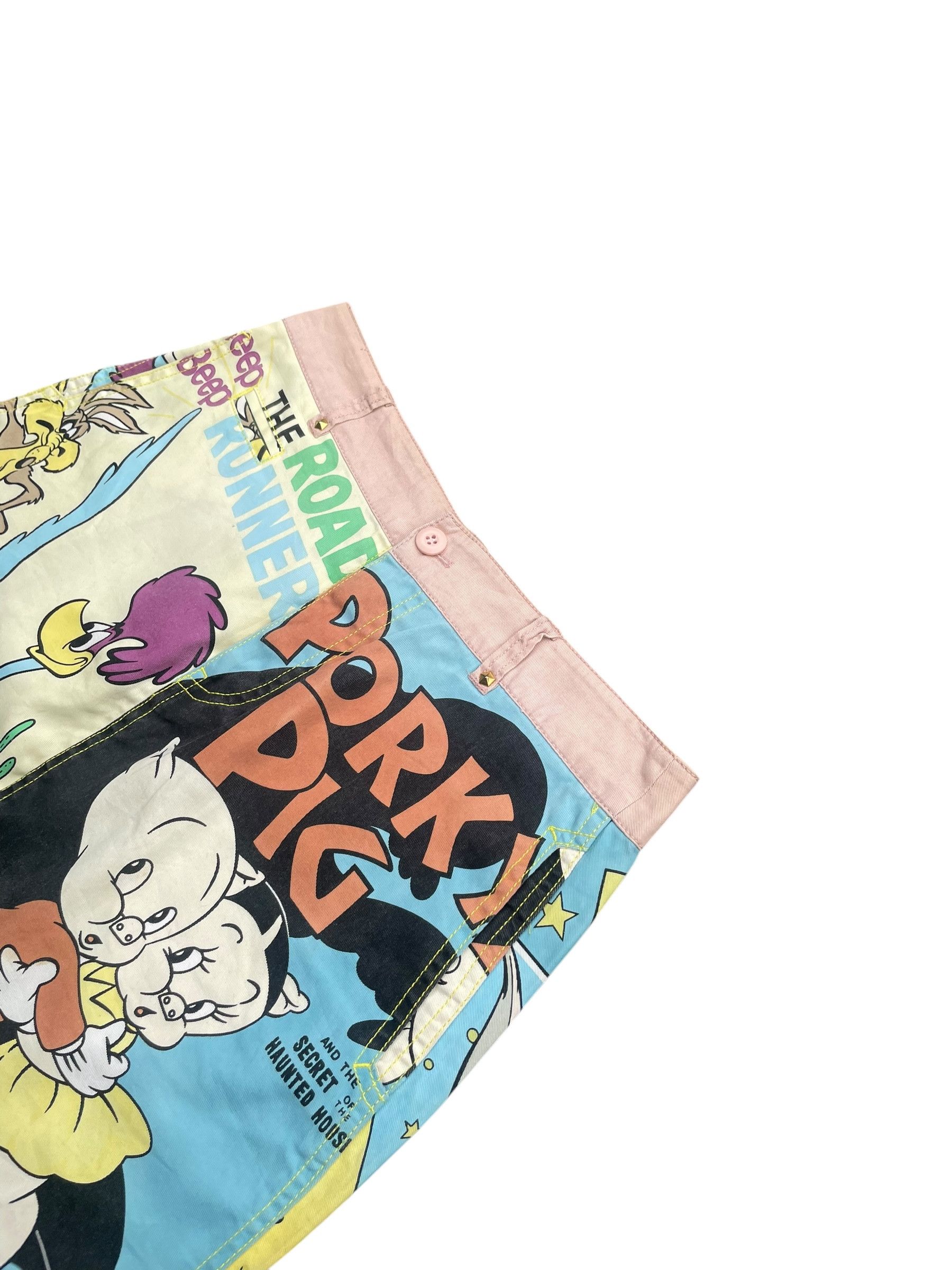 Warner Bros Looney Tunes x E Hyphen World Gallery AOP Skirt Size 31" - 2 Thumbnail