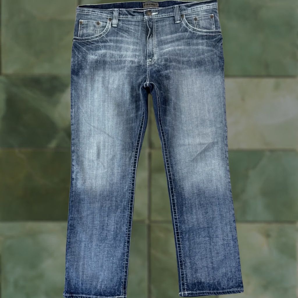 Decree Decree Jeans Mens 38x30 Blue Washed Denim Bootcut Cowboy Western Outdoor Jeans Mens Regular 38x30 Blue Denim Bootcut Cowboy Western Outdoor Size US 38 / EU 54 - 1 Thumbnail