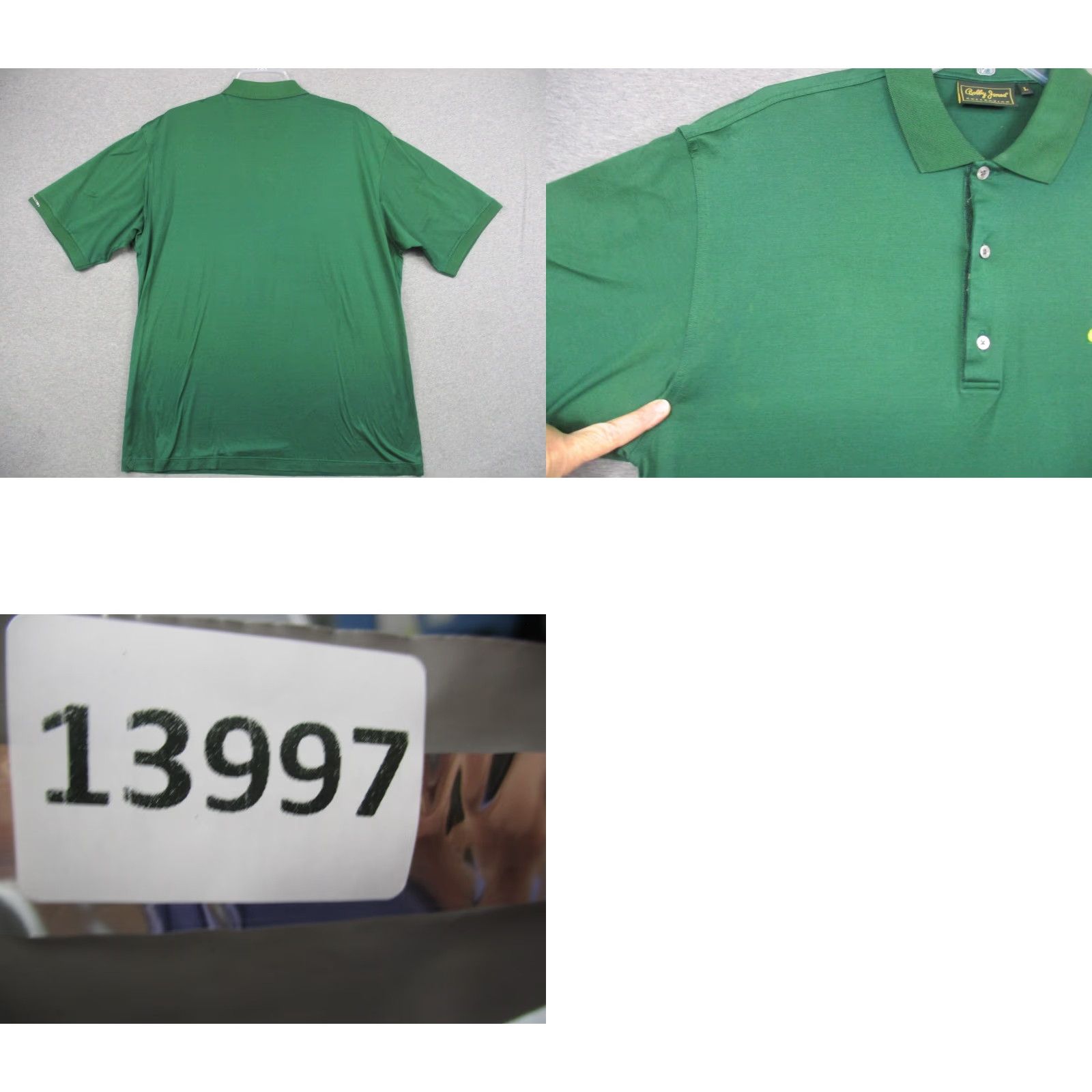 Vintage Bobby Jones Masters Polo Shirt Mens Large Green Polo Golf Vintage Shirts Size US L / EU 52-54 / 3 - 8 Thumbnail