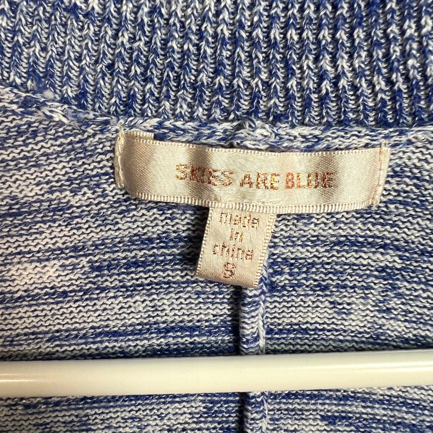 Vintage Skies Are Blue Cardigan Sweater Womens Small Open Front Knit Marled Blue Winter Casual - Adult Womens Small - S - Blue - Cardigan - Womens Size S / US 4 / IT 40 - 3 Thumbnail