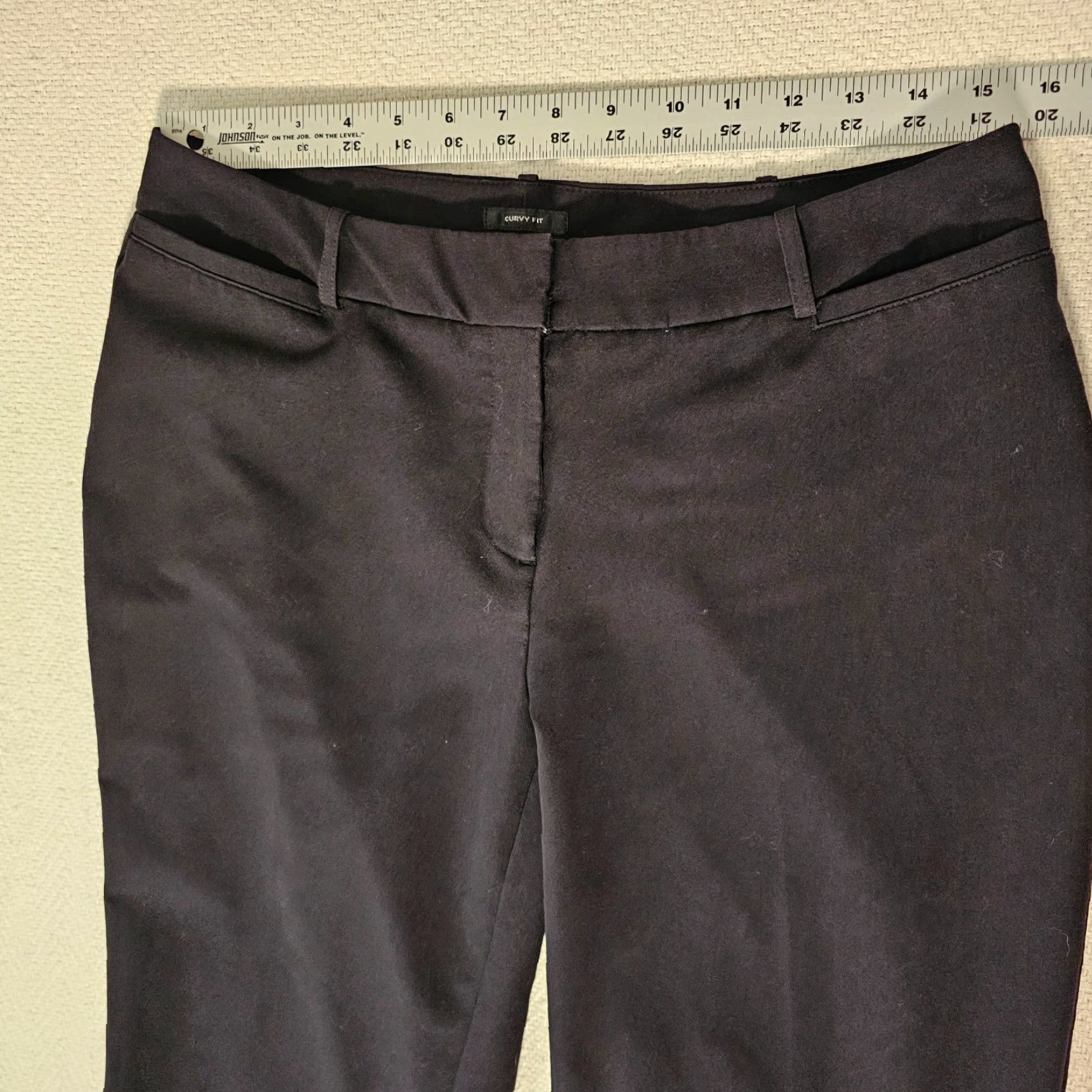 Worthington Worthington Womens Dress Pants 8 Black Curvy Straight Leg Mid Rise Trousers Size 30" / US 8 / IT 44 - 4 Thumbnail