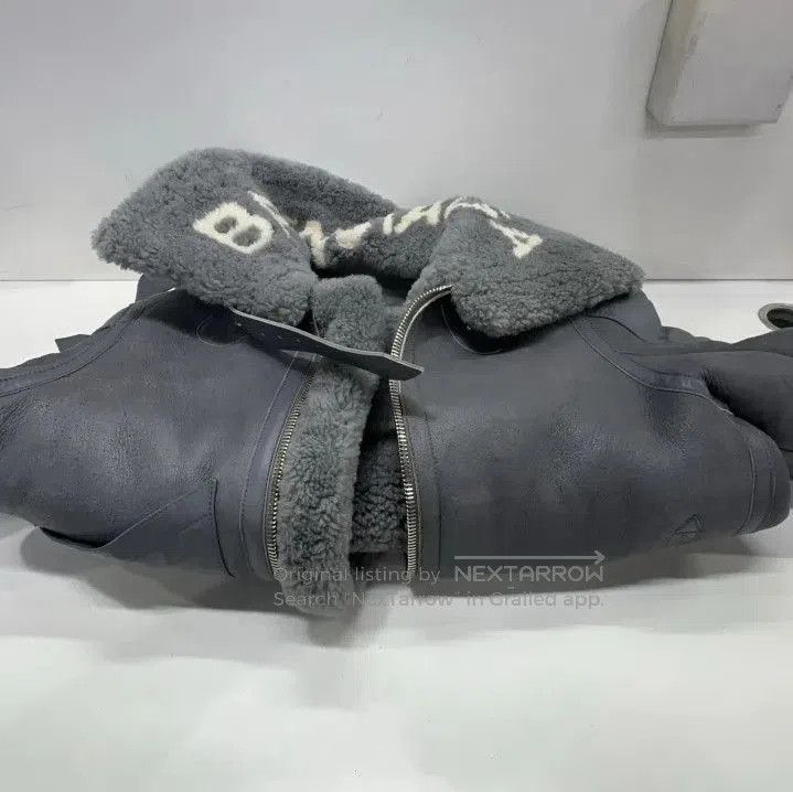 Balenciaga Balenciaga Gray Leather Zip-Collar Jacket. Size US S / EU 44-46 / 1 - 6 Thumbnail