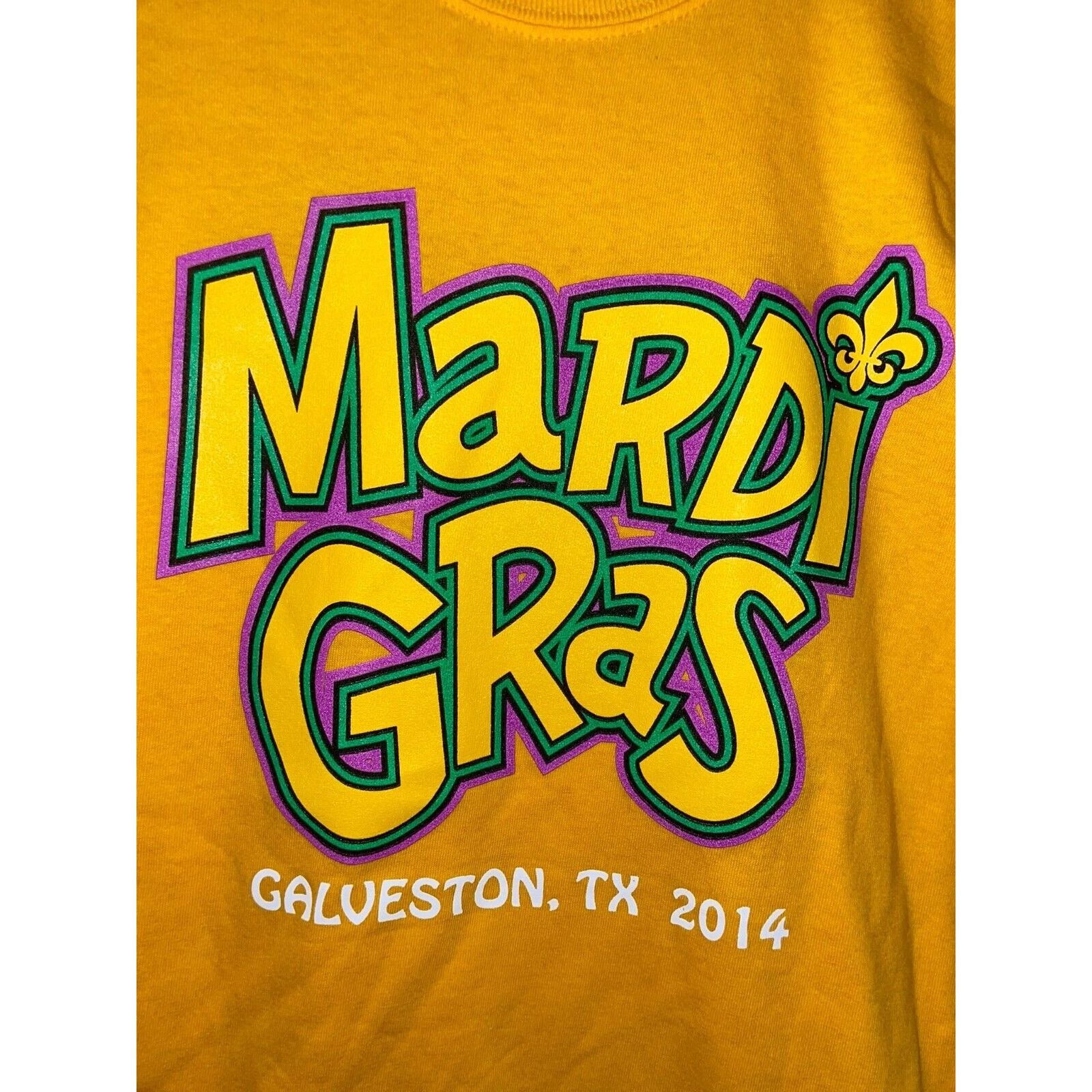 Gildan Mardi Gras Galveston Shirt TX Texas Shirt Tee 2014 M Medium Size US M / EU 48-50 / 2 - 2 Thumbnail