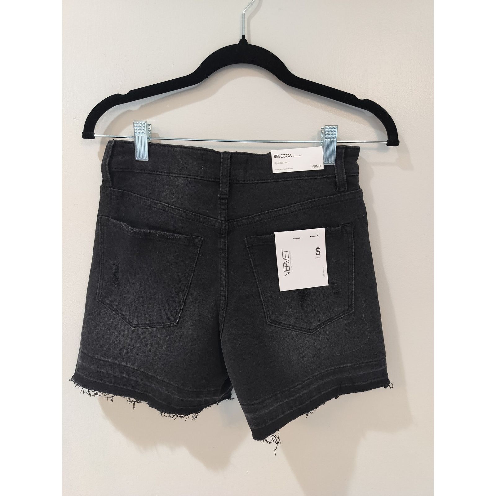 Other Vervet Black High Rise Criss Cross Shorts - Size Small Size 26" / US 2 / IT 38 - 4 Thumbnail