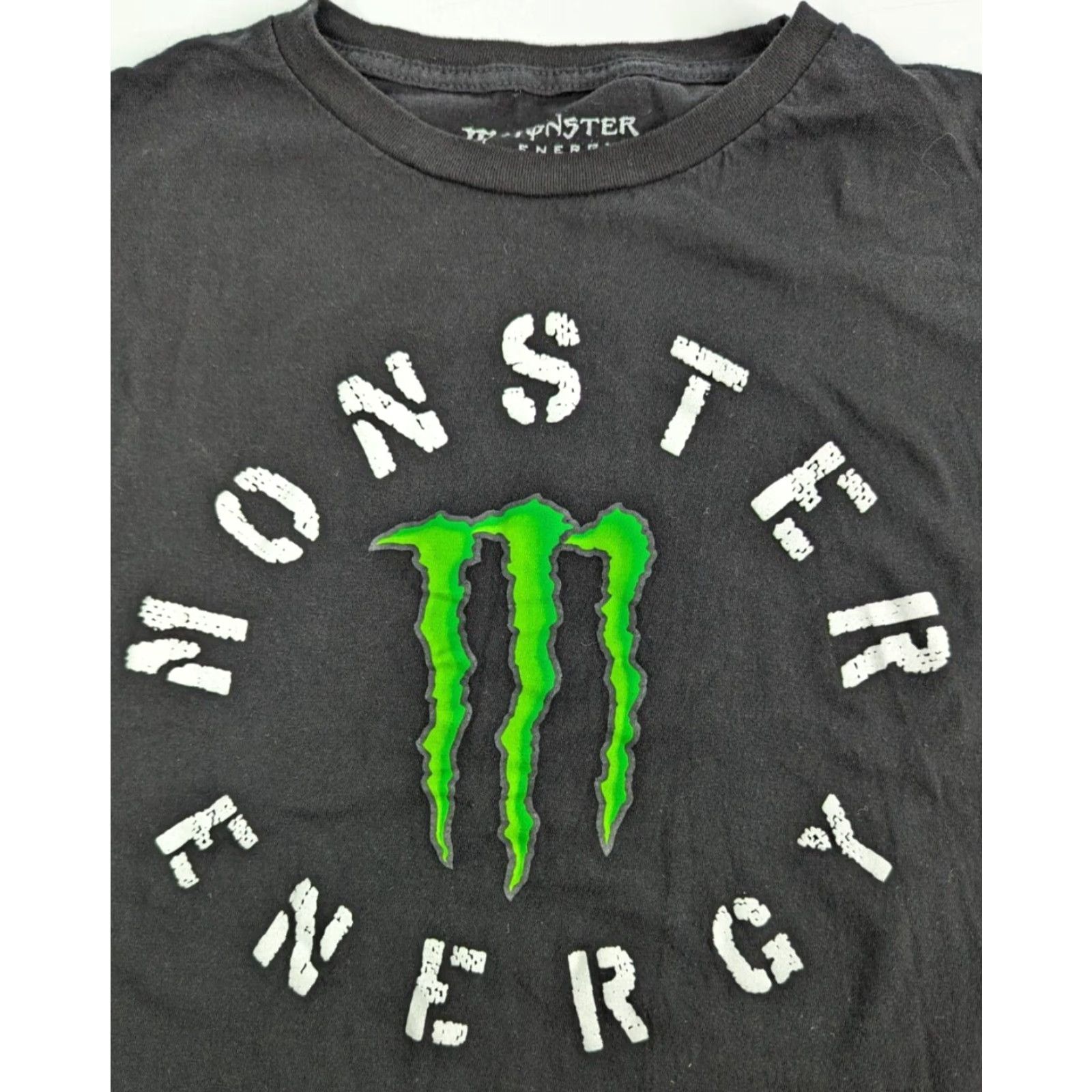 Logo 7 Monster Energy Drink Men's Logo T-Shirt XL Black Cotton Size XL Crew Neck Short Sleeve Graphic Print Size US XL / EU 56 / 4 - 2 Thumbnail