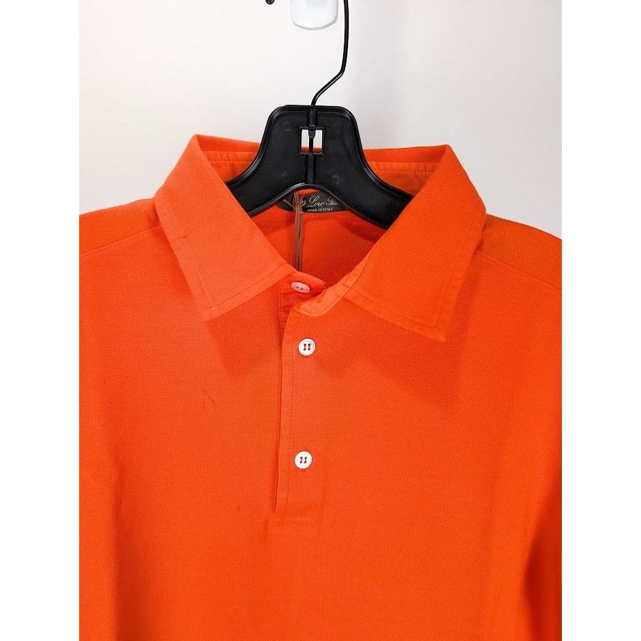 Loro Piana o1rshd1 MM Pique Dyed Polo Shirt in Orange Size US S / EU 44-46 / 1 - 4 Thumbnail