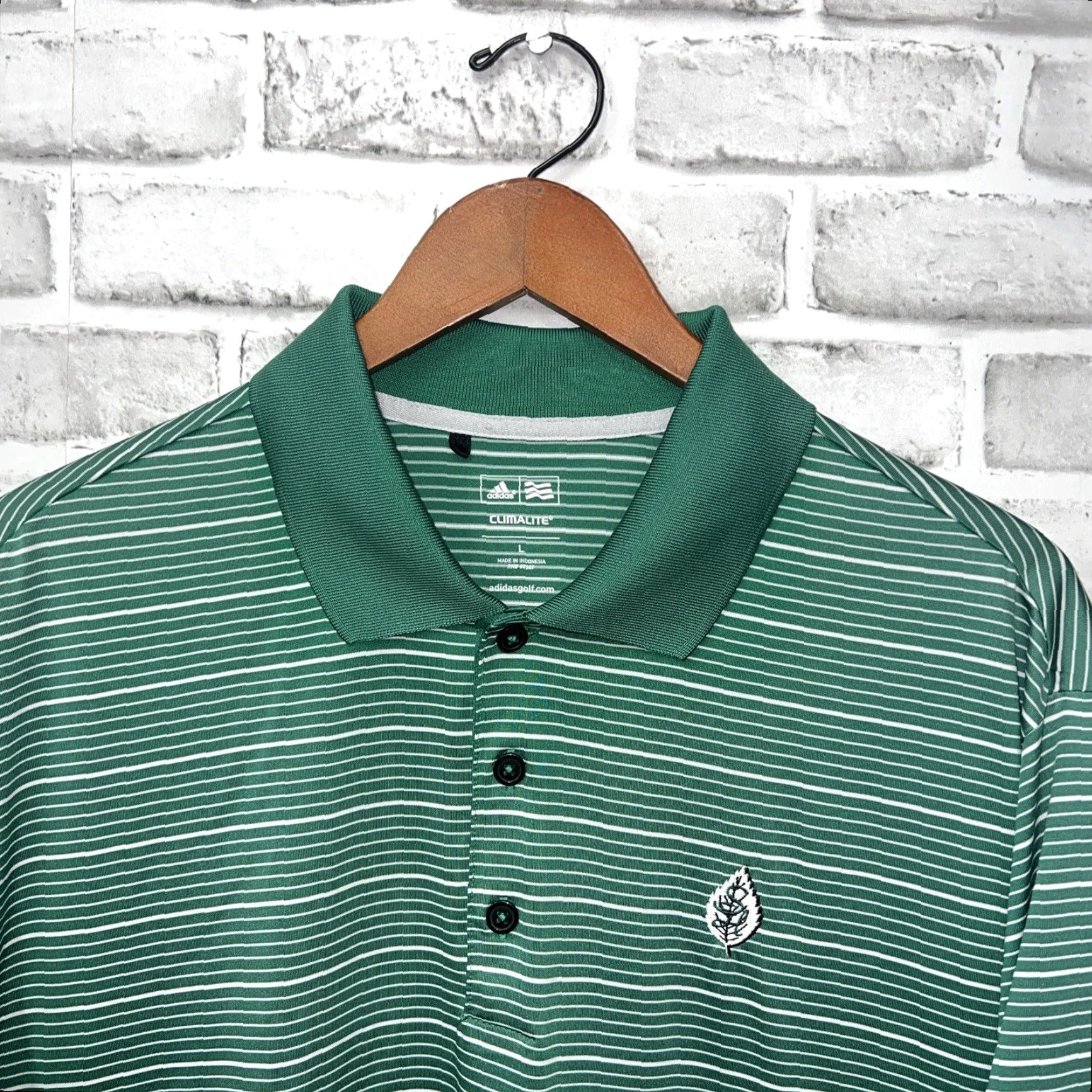Adidas Adidas Climalite Polo Shirt Striped Green Mens L Size US L / EU 52-54 / 3 - 2 Thumbnail