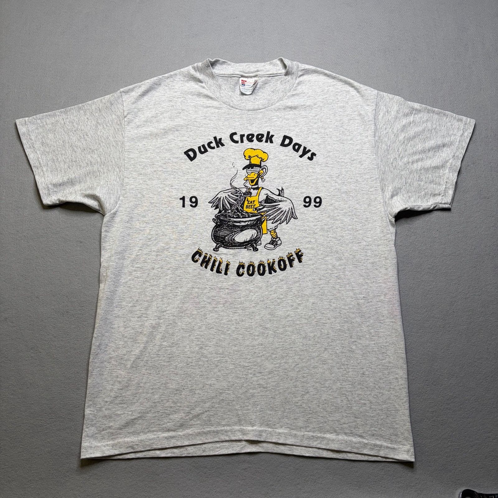 Hanes Vintage Duck Creek Days 1999 Chili Cookoff T-Shirt Men’s L Size US L / EU 52-54 / 3 - 1 Thumbnail