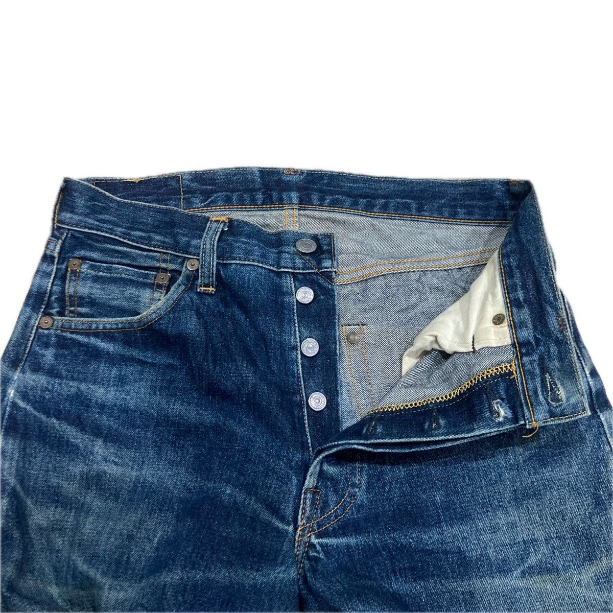 VINTAGE 30x34 LEVI’S BIG E 501XX SELVEDGE DISTRESSED JEANS