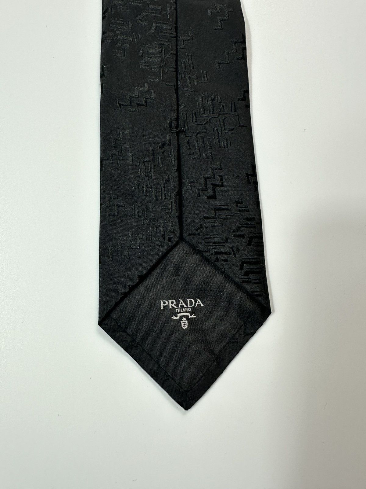 Prada Prada Monogram Tie Silk Size ONE SIZE - 8 Thumbnail