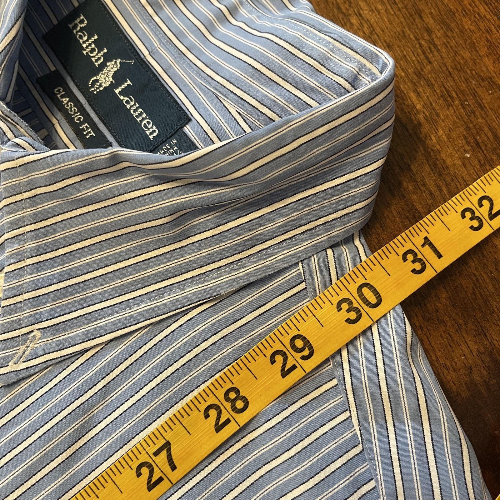 Ralph Lauren Ralph Lauren Shirt Mens 16.5 34/35 Blue Stripe Classic Fit Size US XL / EU 56 / 4 - 8 Thumbnail