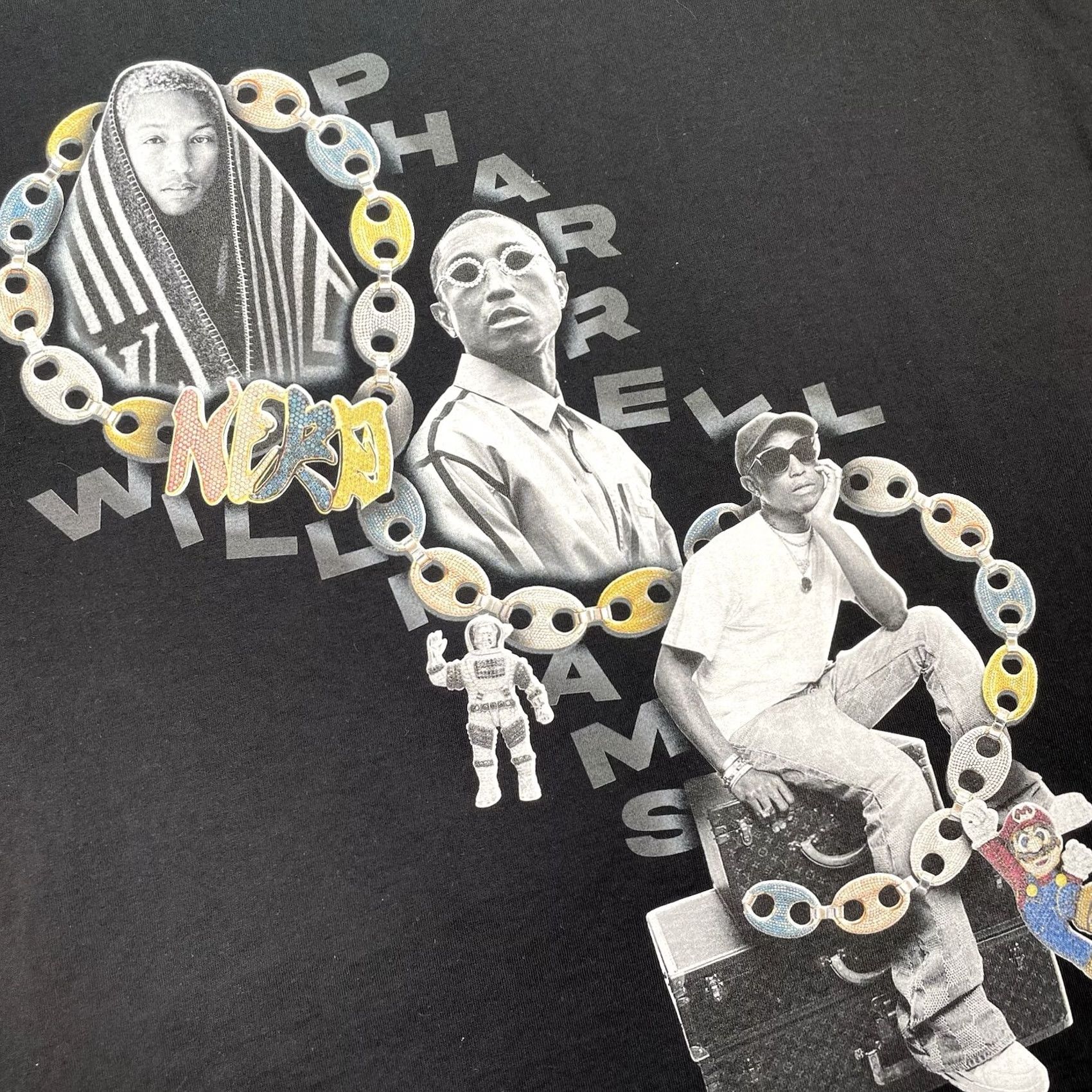 Vintage Pharrell Williams Shirt Men’s XL N.E.R.D Streetwear Designer Modern Rap Tee Shirt XL Black Mens Designer) Size US XL / EU 56 / 4 - 2 Thumbnail