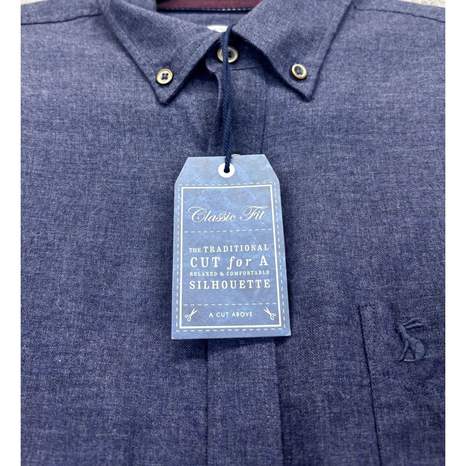 Vintage Joules Shirt Small Mens Classic Fit Flannel Navy L/S BNWT New With Tags BNWT Size US S / EU 44-46 / 1 - 4 Thumbnail
