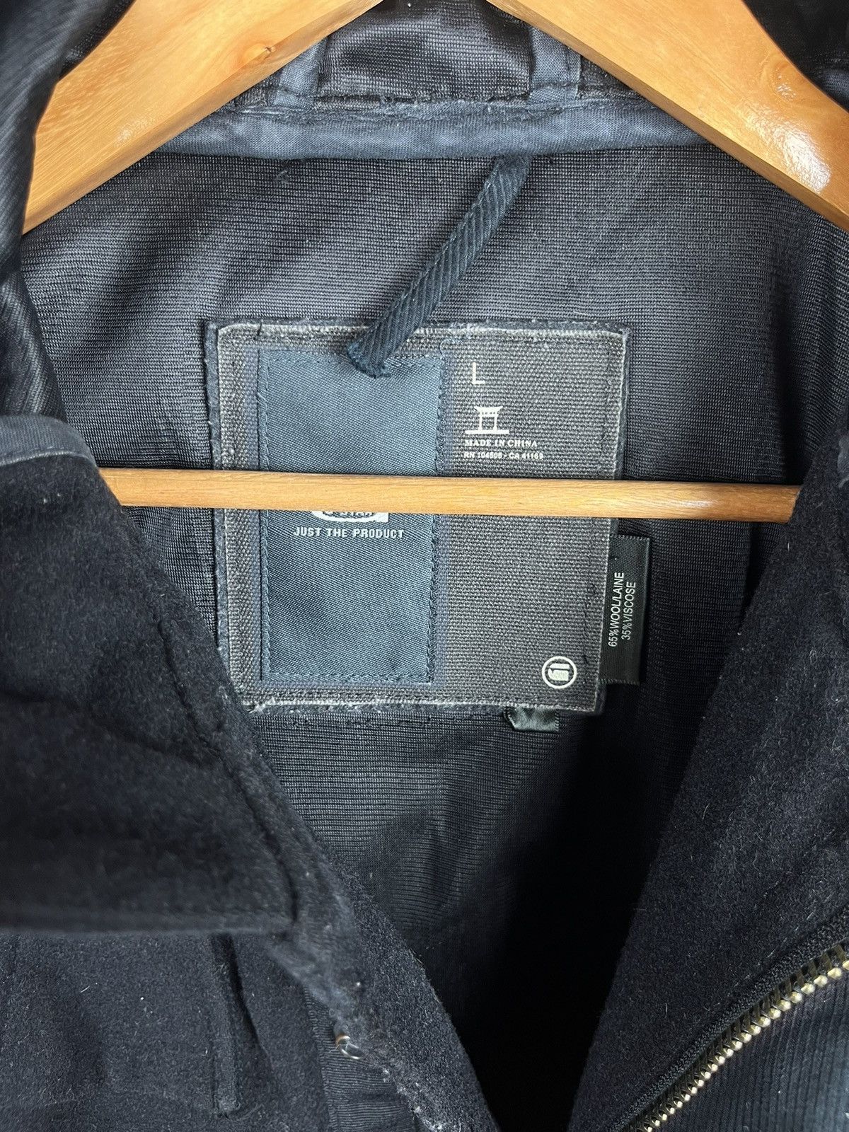 G-Star G Star Wool Hooded Coat Jacket Black Size L Size US L / EU 52-54 / 3 - 18 Thumbnail