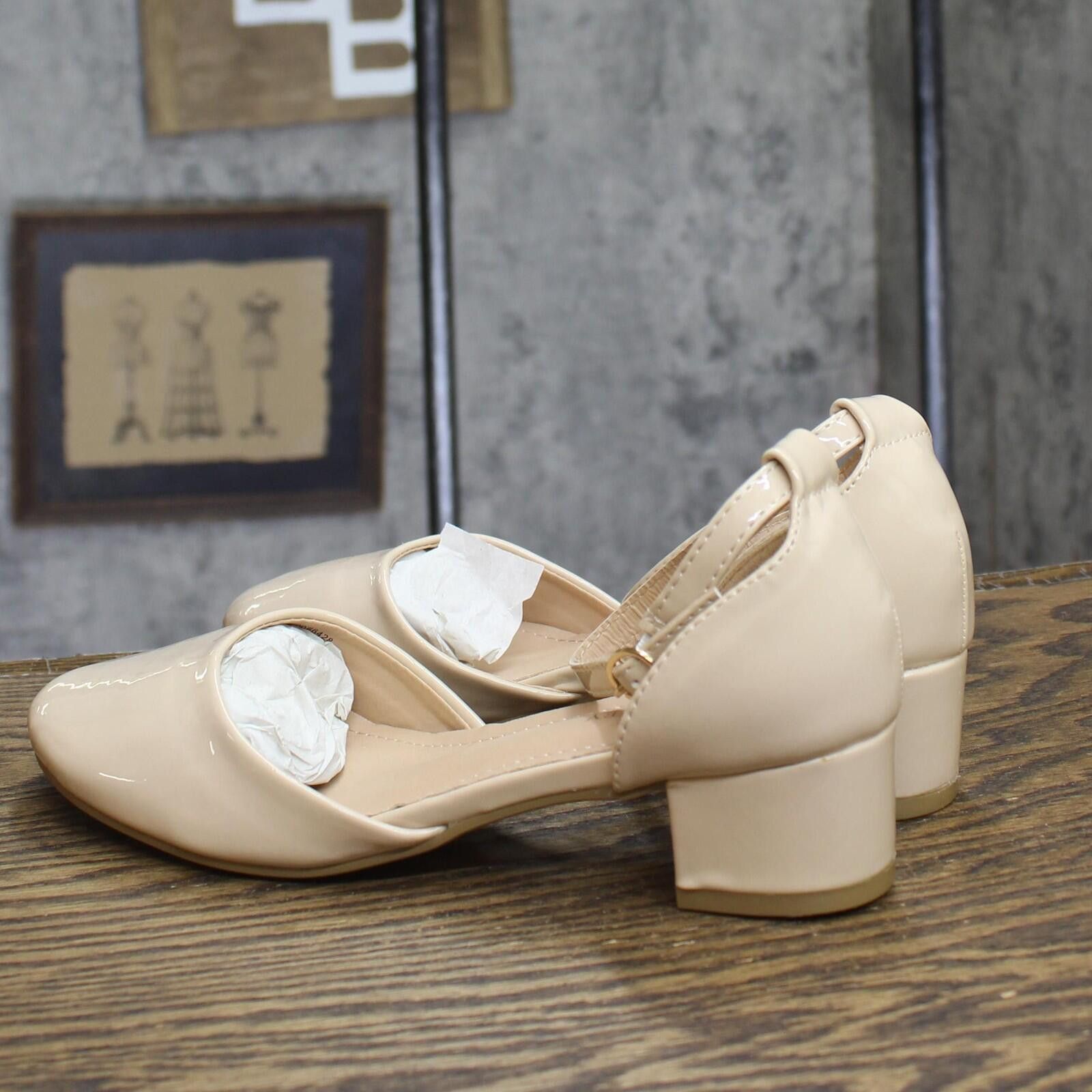 Other Laura Ashley Block Heels Patent Dress Shoes Beige Brown 4 Size US 5 / EU 37 - 2 Thumbnail