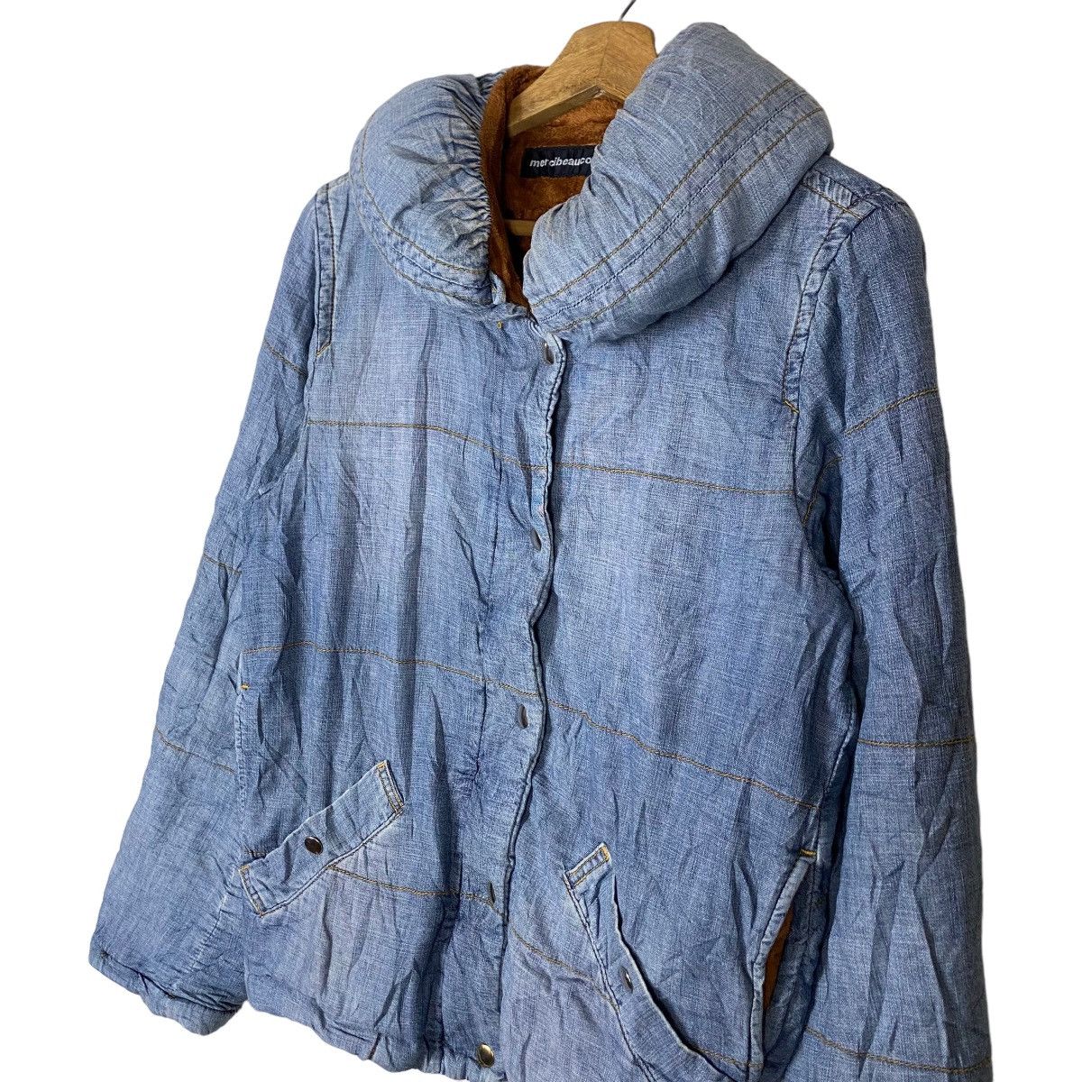 Vintage × mercibeaucoup Vintage Mercibeaucoup Quilted Sleeve Snap Button Full Zipper Size M / US 6-8 / IT 42-44 - 8 Thumbnail