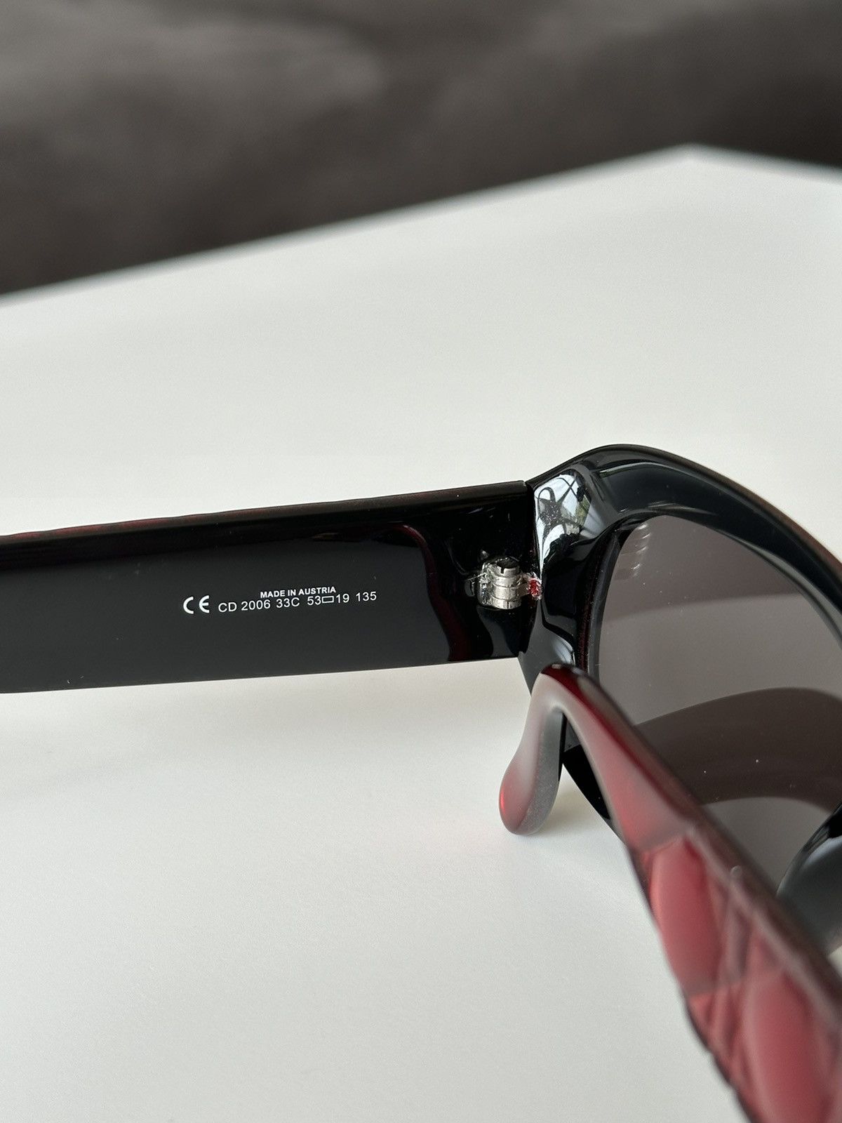 Christian Dior Monsieur DIOR Red Big Logo CD Cannage Sunglasses Vintage CD 2006 Size ONE SIZE - 9 Thumbnail