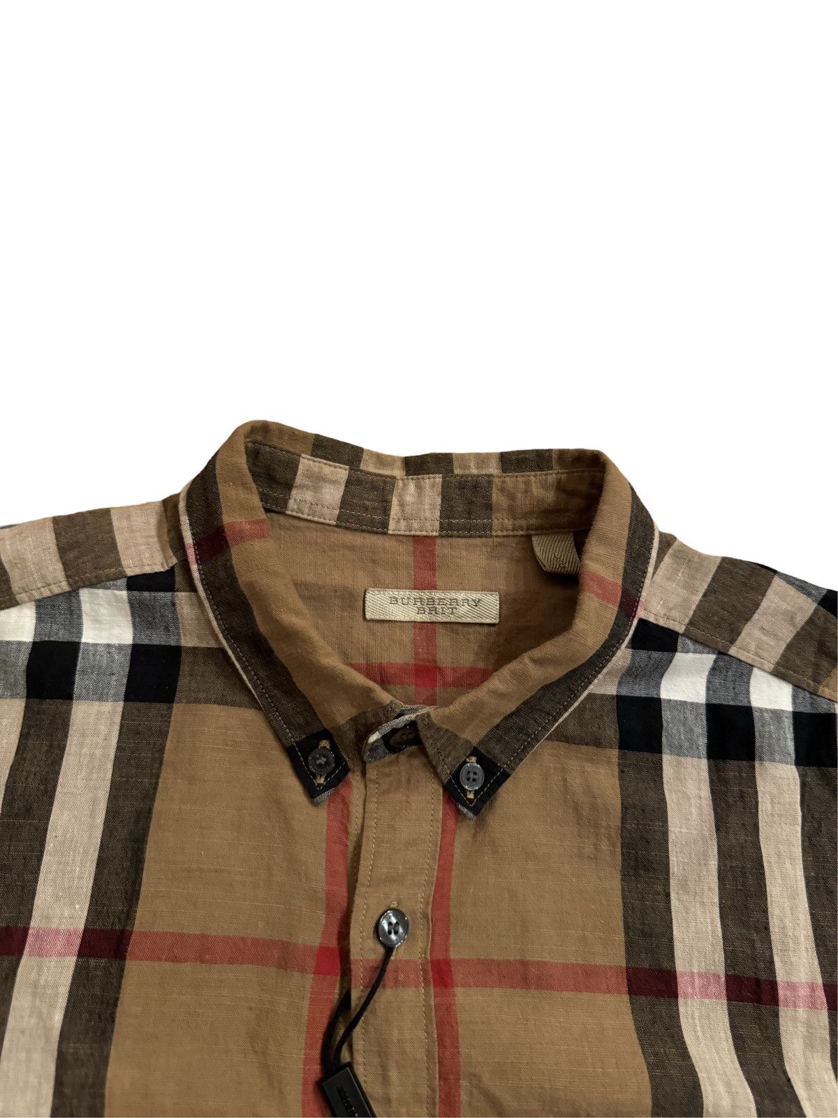 Burberry 🔥Burberry Brit Nova Check Linen Shirt/Nova Check Polo Shirt Size US M / EU 48-50 / 2 - 3 Thumbnail