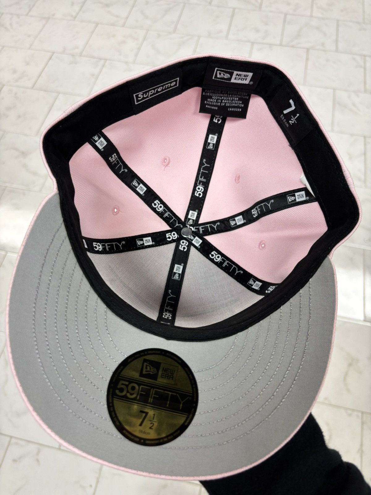 Supreme Size 7 1/2 Supreme Skeleton Bones Pink New Era Fitted Hat Size ONE SIZE - 4 Thumbnail