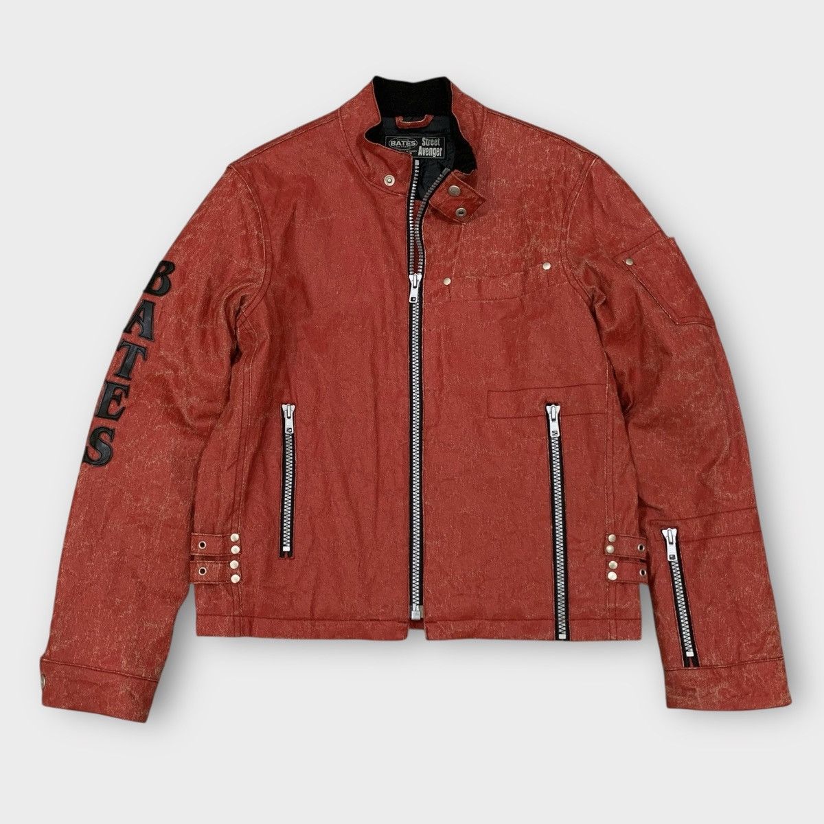 Sports Specialties VINTAGE DISTRESSED BATES LEATHERS CUSTOM BIKER JACKET Size US M / EU 48-50 / 2 - 4 Thumbnail