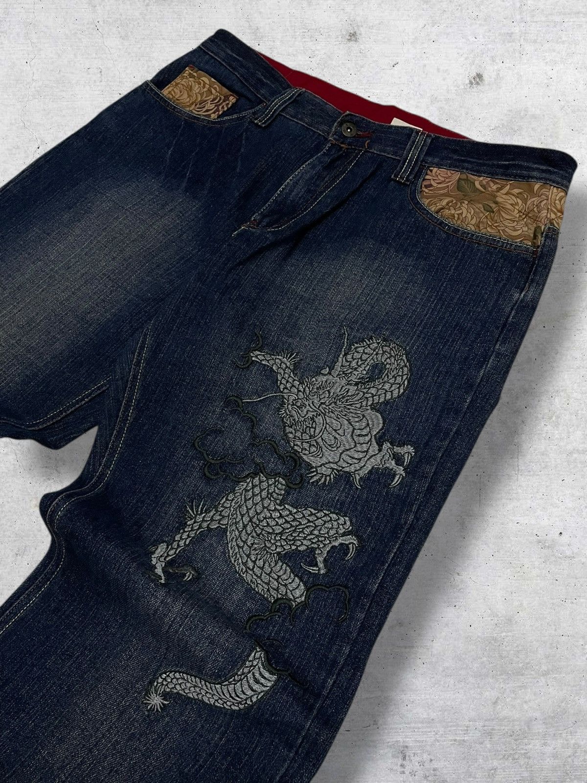 Beauty Beast VINTGE MULTIPOCKET SUKAJAN EMBROIDERED JAPAN INFINITY DENIM Size US 34 / EU 50 - 11 Thumbnail