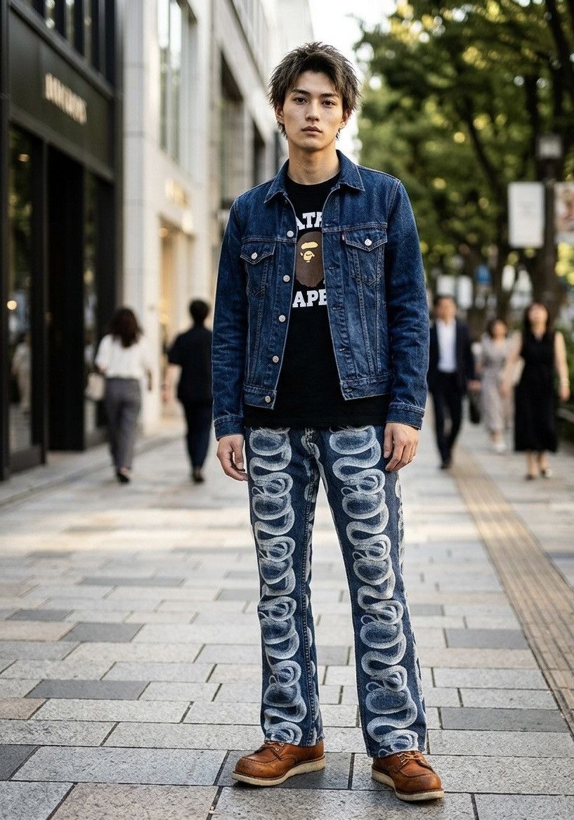 Hysteric Glamour BEST OFFER🔥🔥 Hysteric Glamour XXX Line Snake Print Jeans Size US 29 - 15 Thumbnail