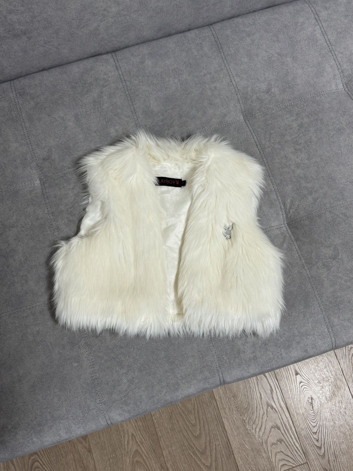 Designer × Playboy × Vintage Vintage Playboy Hype Fur Faux vests Japanese style Y2K Size S / US 4 / IT 40 - 3 Thumbnail