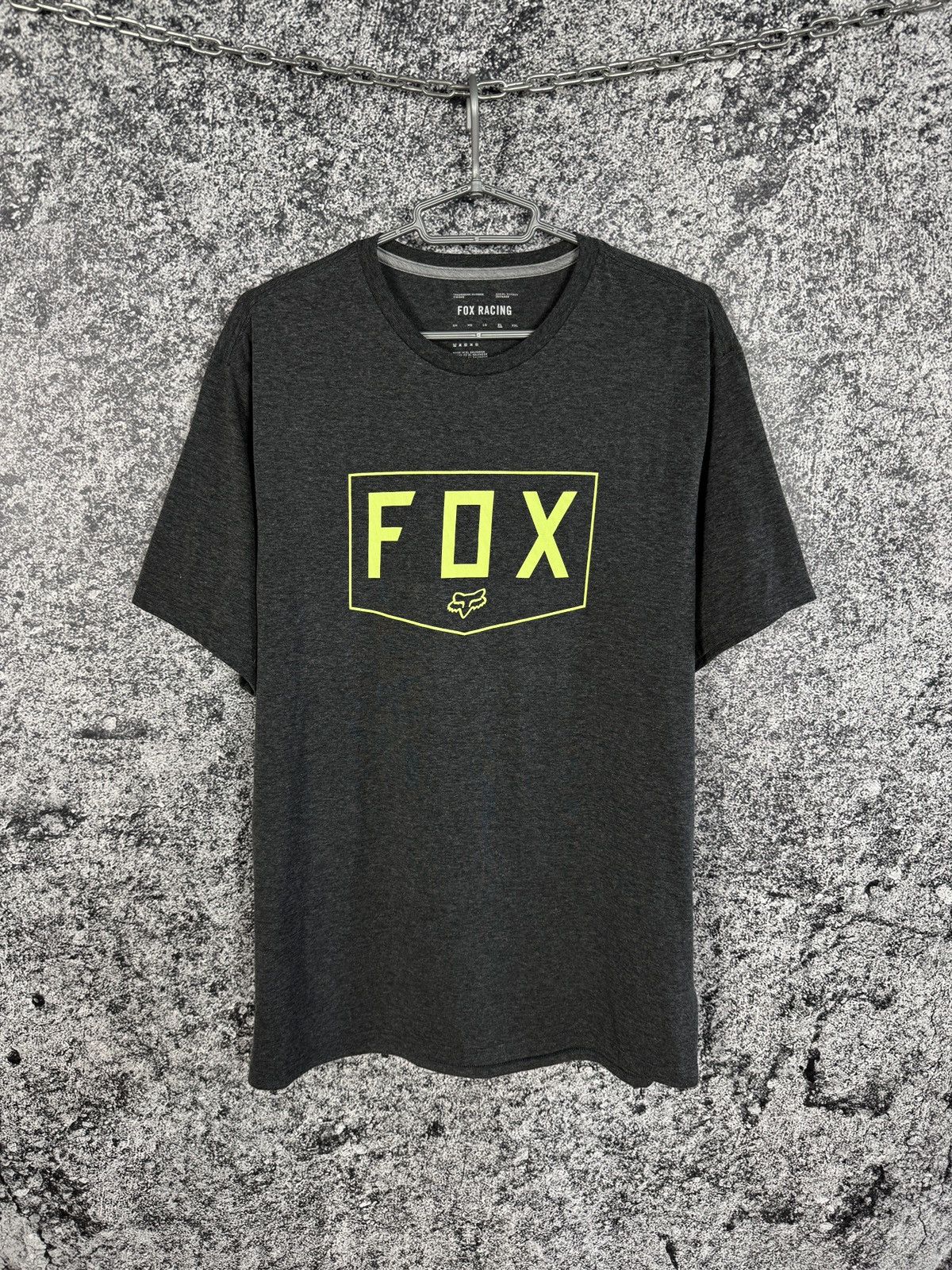 Fox Racing Men’s FOX Racing Short Sleeve Gray T-Shirt Big Logo Size XL Size US XL / EU 56 / 4 - 1 Thumbnail