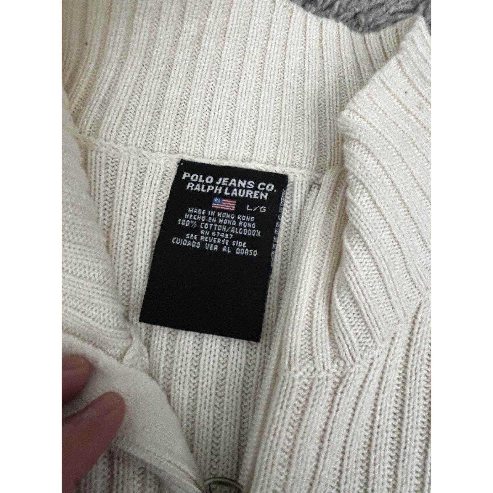 Polo Ralph Lauren VTG Polo Jeans Ralph Lauren Sweater Mens Large Full Zip Size US L / EU 52-54 / 3 - 5 Thumbnail
