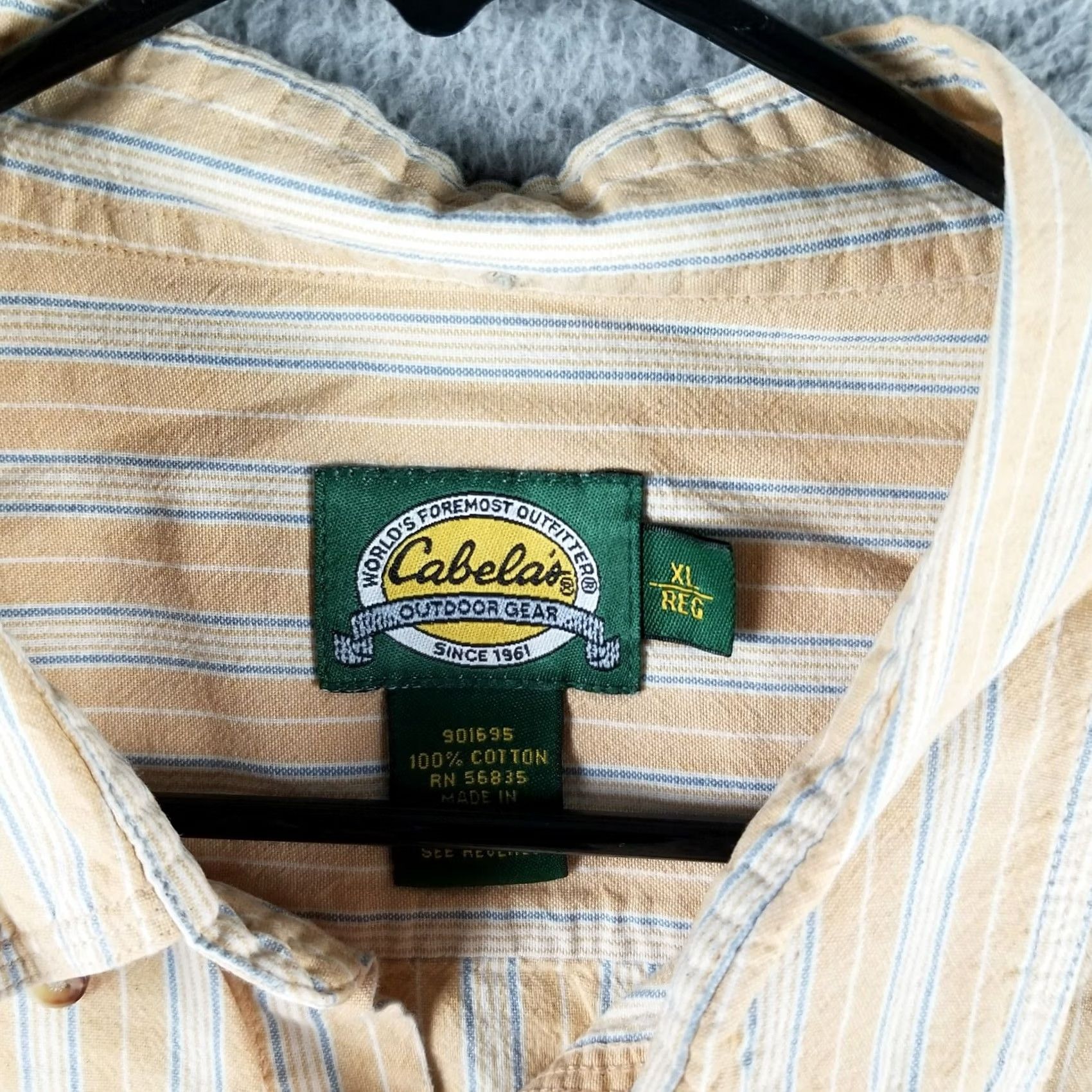 Vintage Cabela's Shirt Men XL Extra Large Pocket Button Chambray Cotton Outdoor Orange Casual Front Pocket Button-Up Shirt XL Mens Size US XL / EU 56 / 4 - 2 Thumbnail