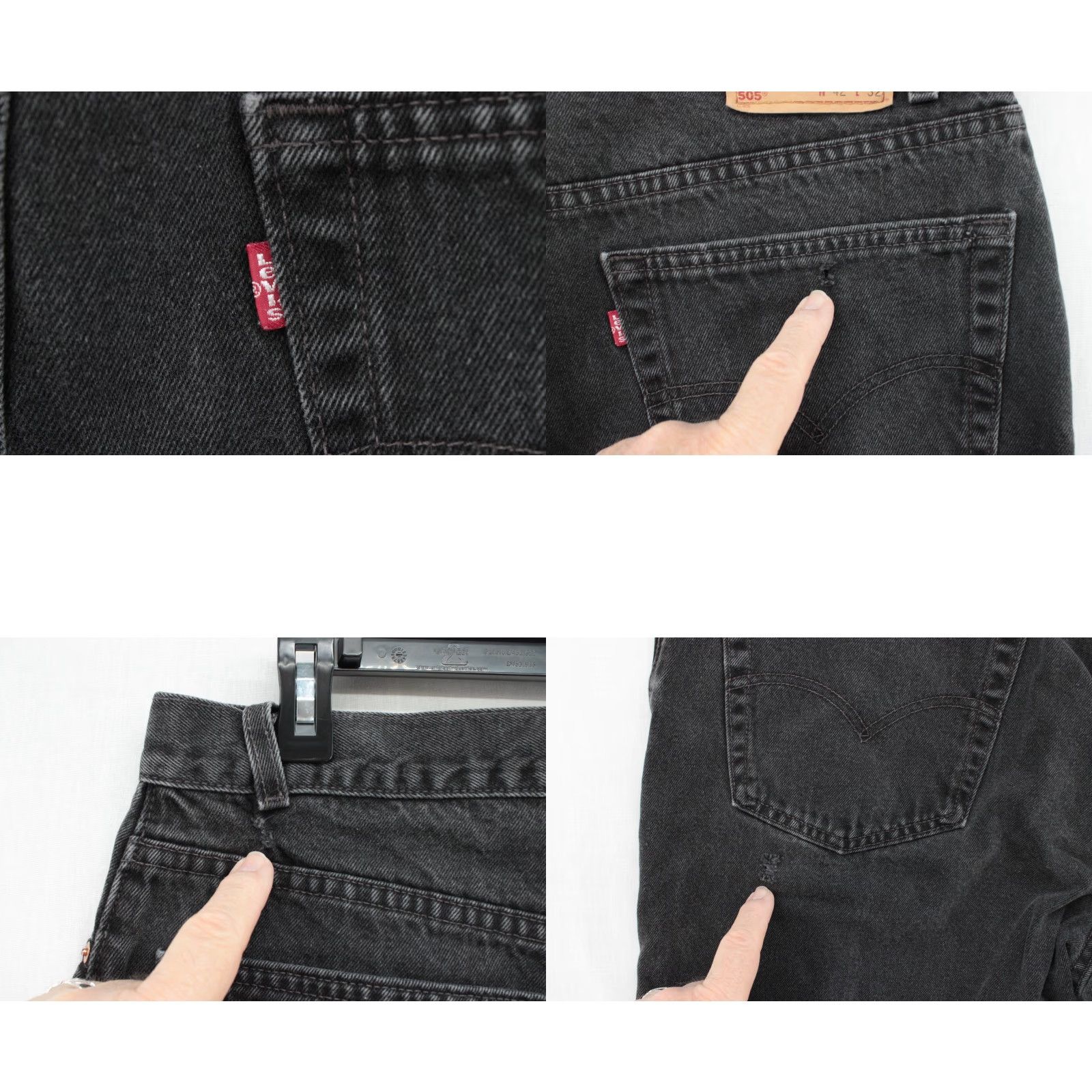 Levi's VINTAGE Levi’s 505 Jeans Men Black Made in USA 1990s Straight Levi’s 505 38x32 Jeans Mens Black 90s USA Cowboy Size US 38 / EU 54 - 8 Thumbnail