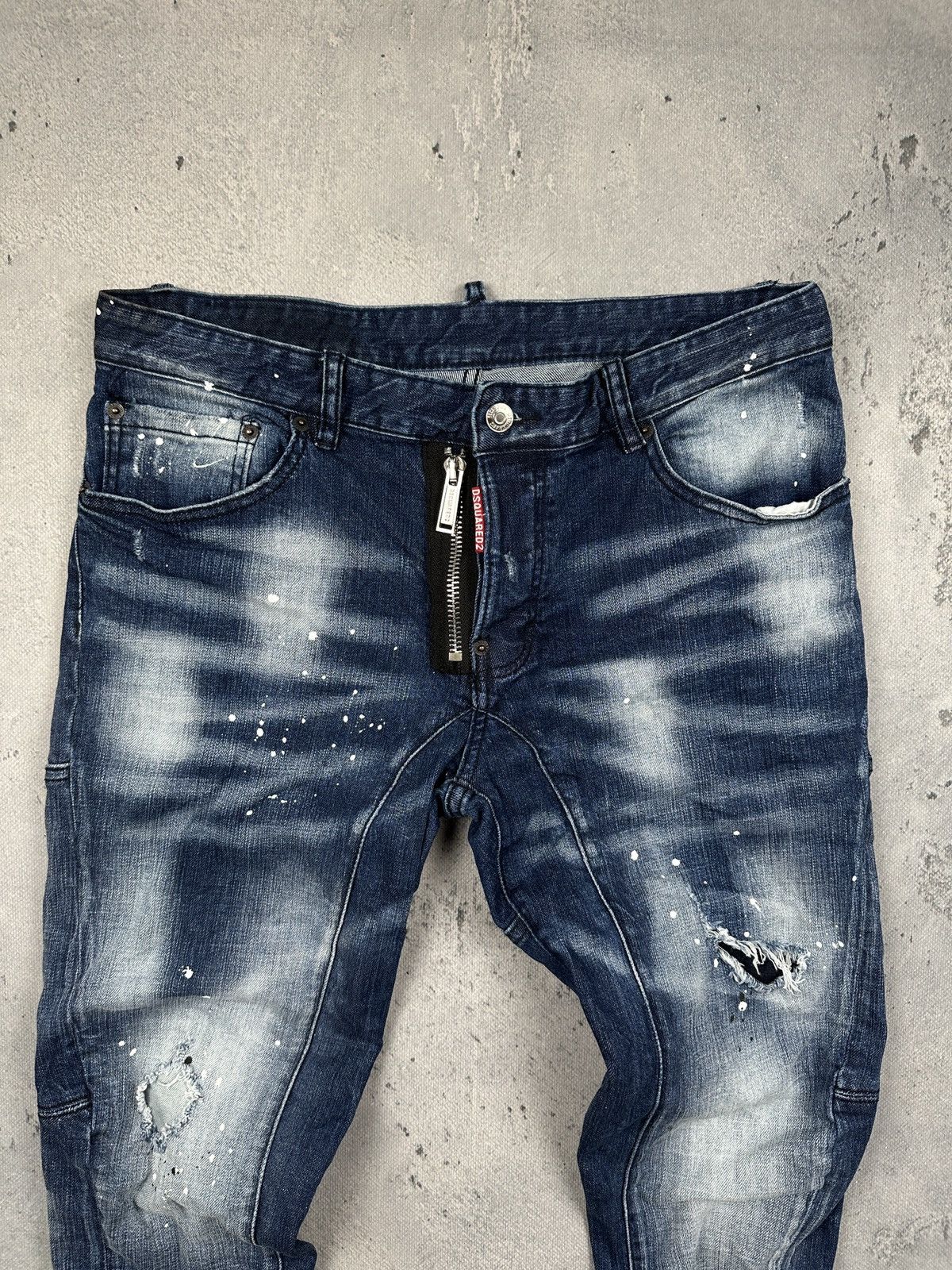 Dsquared2 Dsquared2 Distressed Vintage Wash Biker Jeans Splatter Rare Size US 34 / EU 50 - 13 Thumbnail