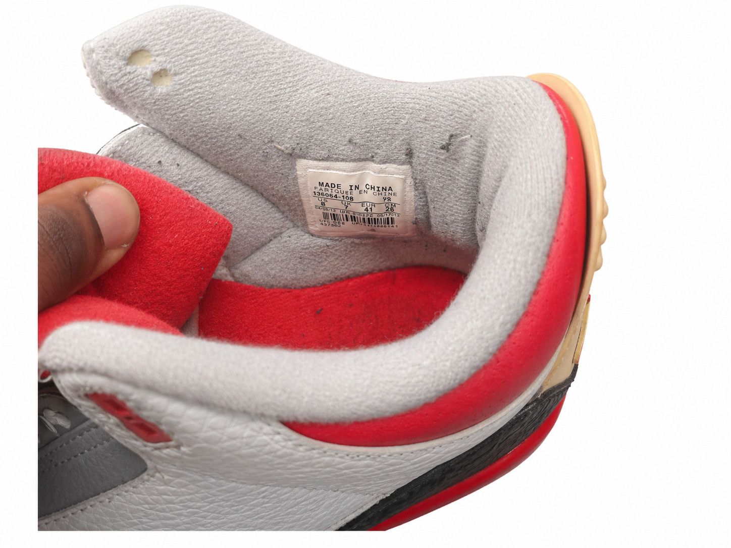 Jordan Brand Air Jordan 3 Fire Red 2007 White Red Black Cement sz10 Size US 10 / EU 43 - 3 Thumbnail