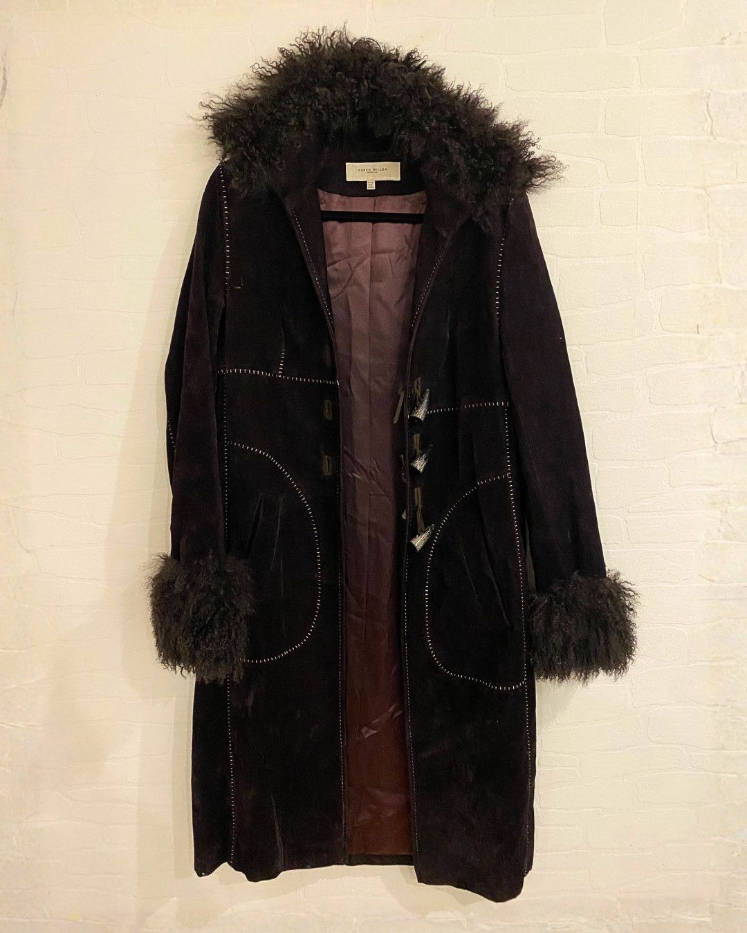 Karen Millen karen millen long сoat with lamb wool Size M / US 6-8 / IT 42-44 - 5 Thumbnail