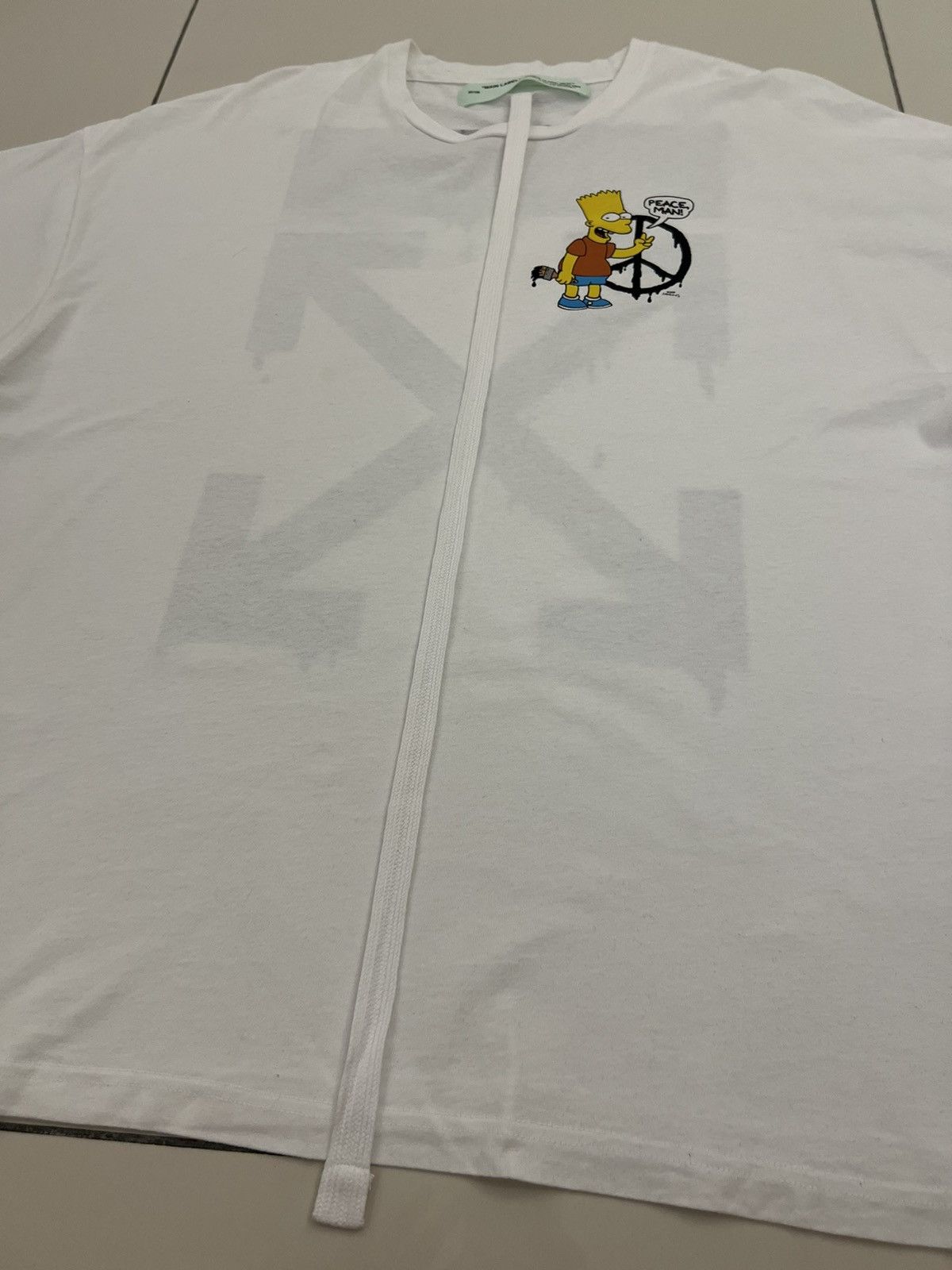 Off-White Off White X Bart Simpson Tee White Size US XXL / EU 58 / 5 - 7 Thumbnail