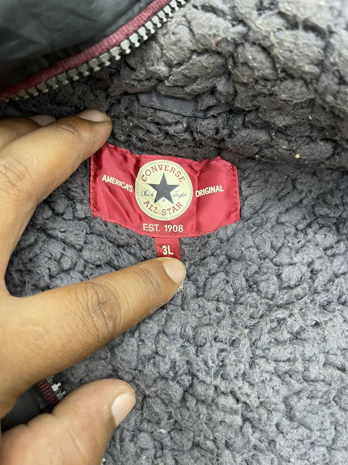 Converse × Vintage (S) VTG CONVERSE SHEARLING JACKET FULL ZIP Size US L / EU 52-54 / 3 - 15 Thumbnail