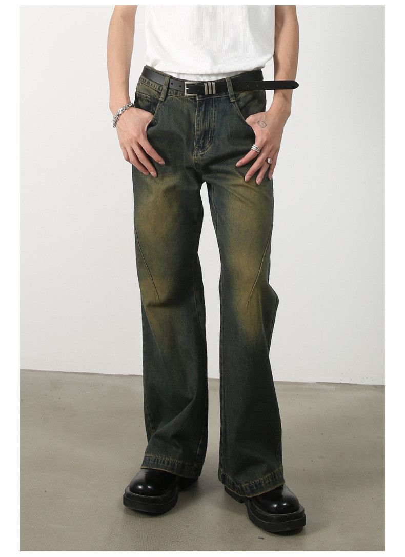 Japanese Brand High street wash distressed loose flared jeans y2k Size US 32 / EU 48 - 2 Thumbnail