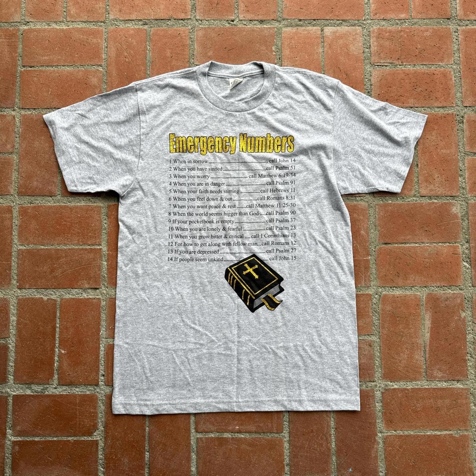 Designer Jesus Gospel Numbers t-shirt Size US L / EU 52-54 / 3 - 1 Thumbnail