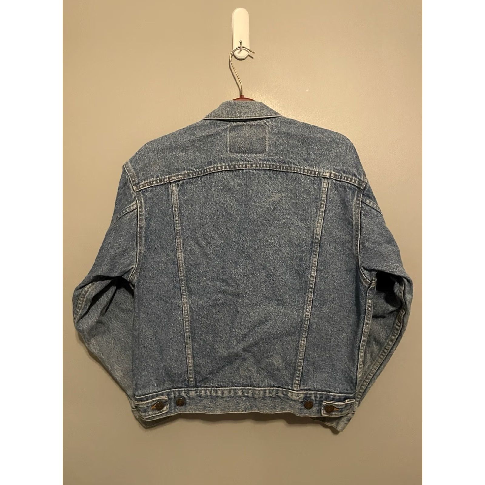 Levi's VINTAGE Levi's Trucker Jacket Mens S Wash Denim Cotton 90s 70507-4890 Left Sleeve Hole Staining | Levi's | Jacket Size US S / EU 44-46 / 1 - 5 Thumbnail